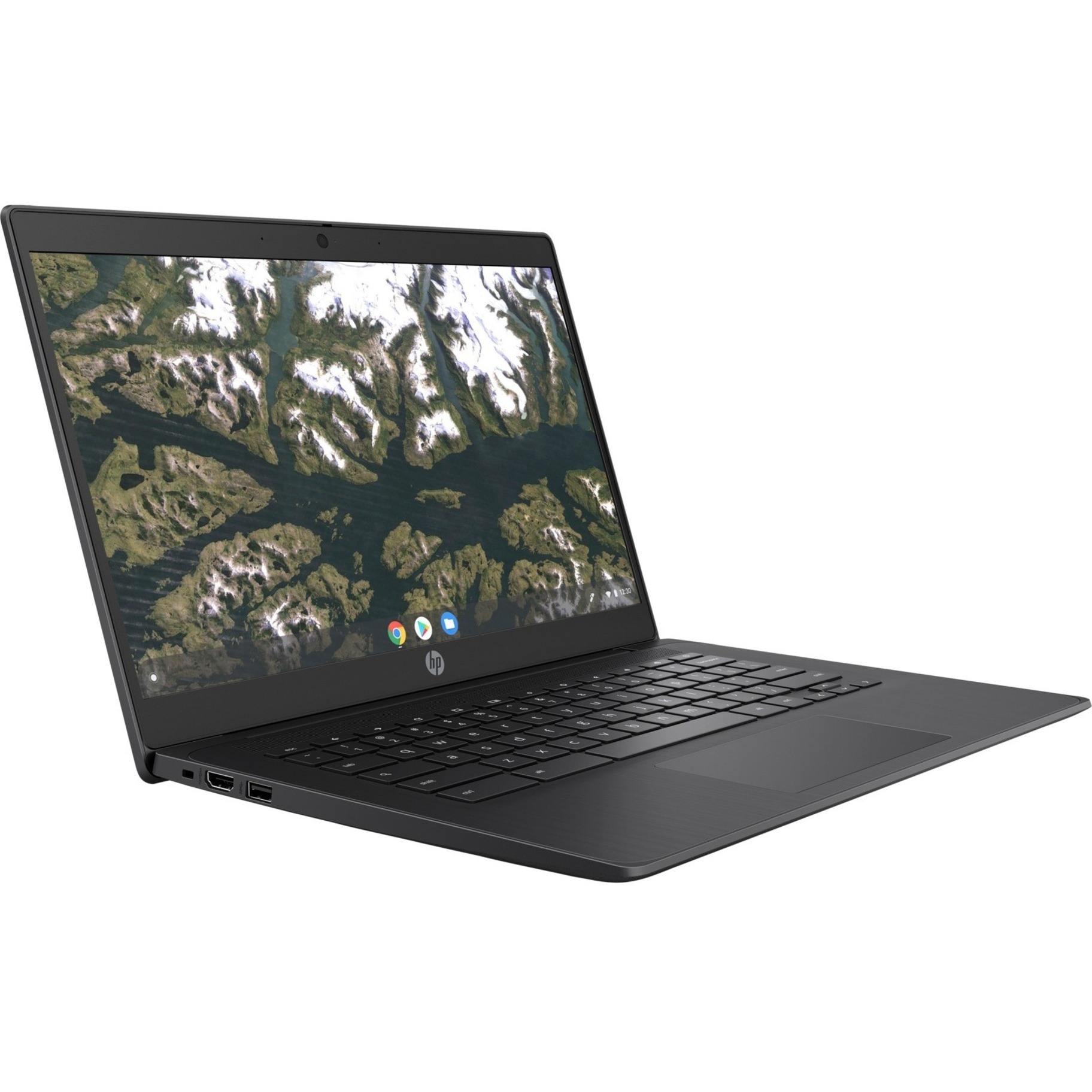 HP Chromebook 14 G6 14" Chromebook - 60 Hz - Intel Celeron N4120 - 8 GB - 32 GB Flash Memory - Chalkboard Gray - Intel Chip - Front Camera/Webcam - 13.50 Hours Battery Run Time - IEEE 802.11a/b/g/n/ac Wireless LAN Standard — alternate image1