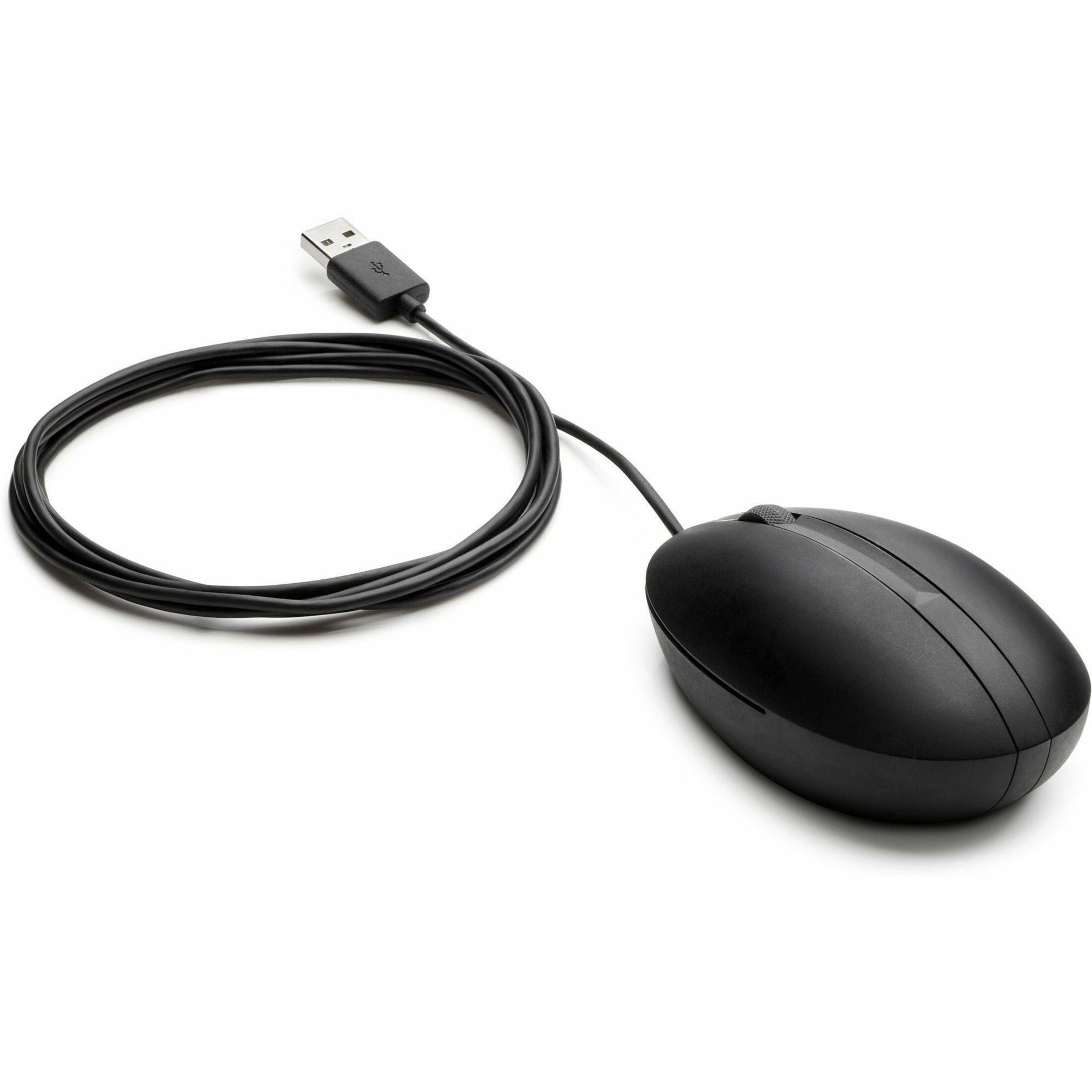 HP Wired Desktop 320M Mouse - Optical - Cable - USB - 1000 dpi - Scroll Wheel - 3 Button(s) - Symmetrical — alternate image2