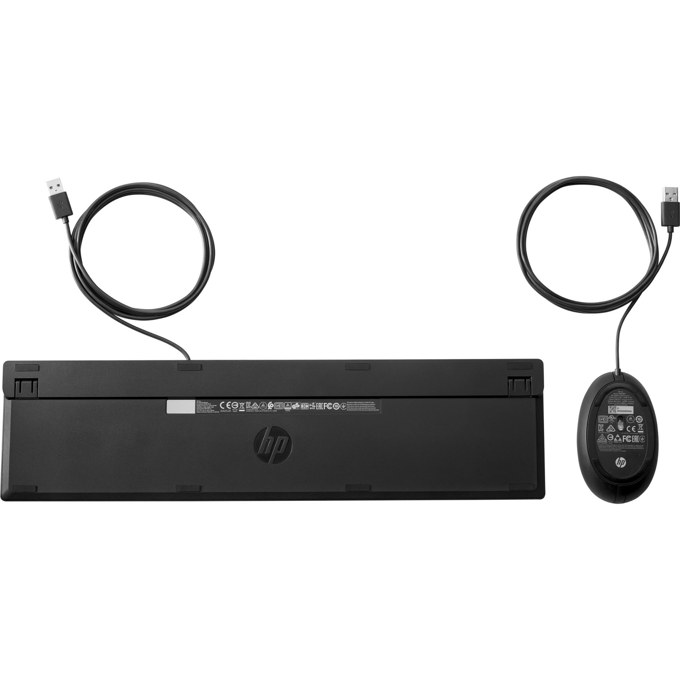 HP Wired Desktop 320MK Mouse and Keyboard - USB Cable Keyboard - English - Black - Cable Mouse - Black - Compatible with PC — alternate image3