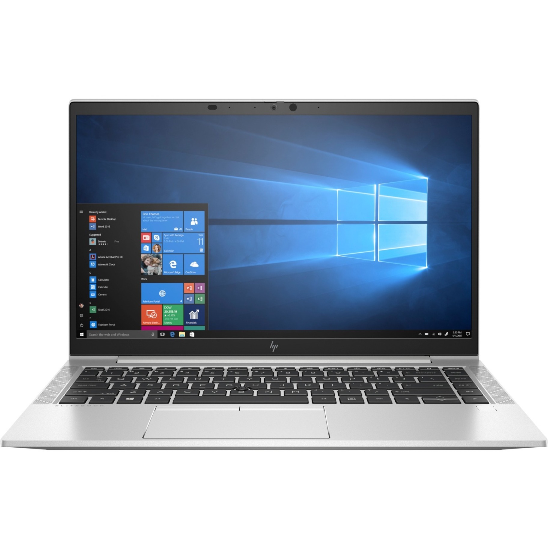 HP EliteBook 840 G7 14" Notebook - Full HD - Intel Core i5 10th Gen i5-10310U - 8 GB - 256 GB SSD - 1920 x 1080 - Intel UHD Premium Graphics - In-plane Switching (IPS) Technology — front