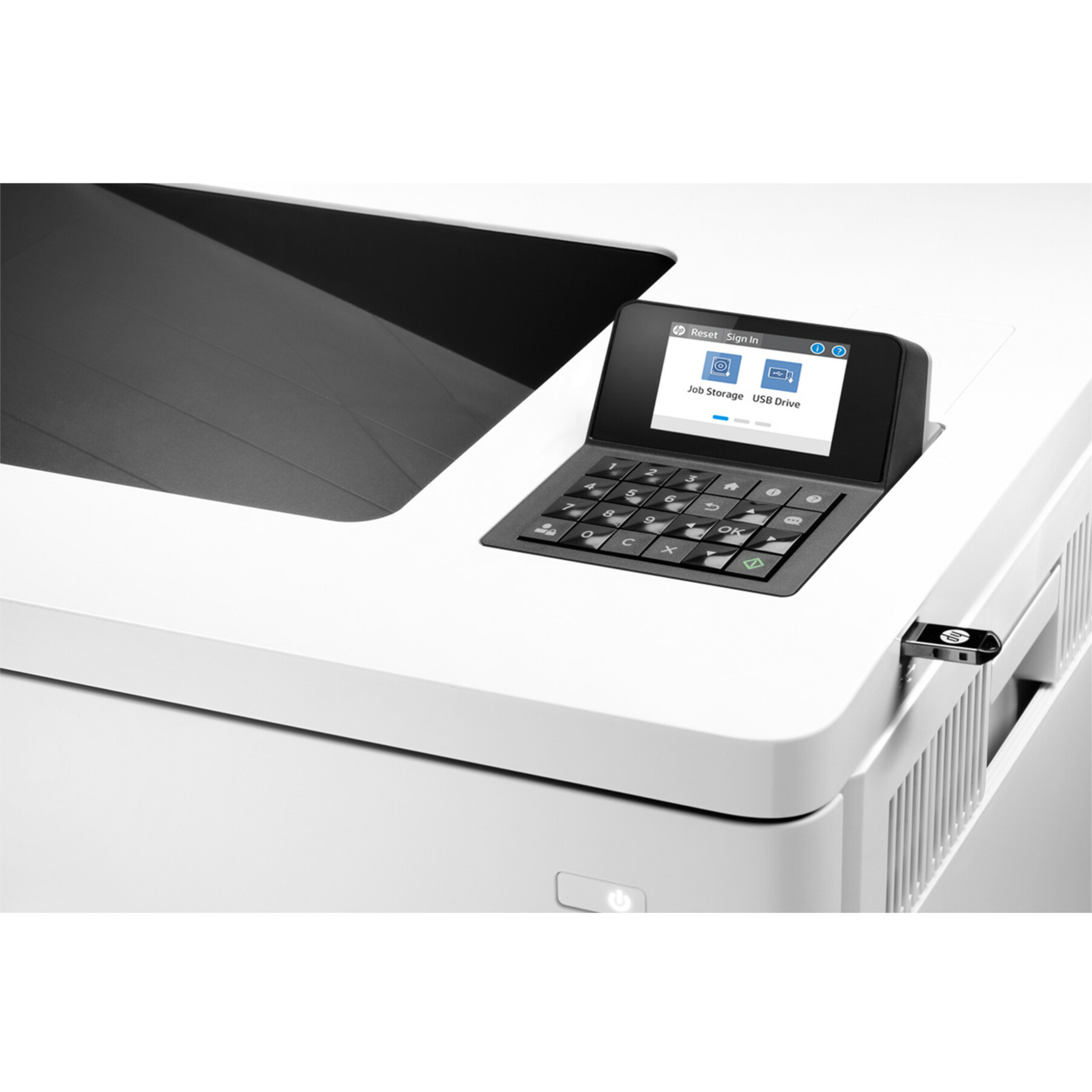 HP LaserJet Enterprise M554 M554dn Desktop Laser Printer - Color - 35 ppm Mono / 35 ppm Color - 1200 x 1200 dpi Print - Automatic Duplex Print - 650 Sheets Input - Ethernet - 80000 Pages Duty Cycle - Plain Paper Print - Gigabit Ethernet - USB — alternate image1