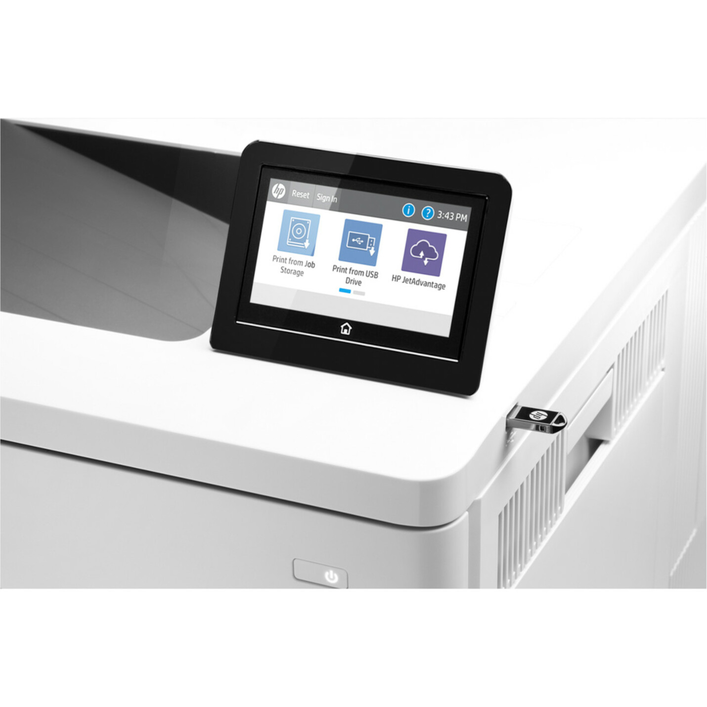 HP LaserJet Enterprise M555 M555dn Desktop Laser Printer - Color - 40 ppm Mono / 40 ppm Color - 1200 x 1200 dpi Print - Automatic Duplex Print - 650 Sheets Input - Ethernet - 80000 Pages Duty Cycle - Plain Paper Print - Gigabit Ethernet - USB — alternate image1