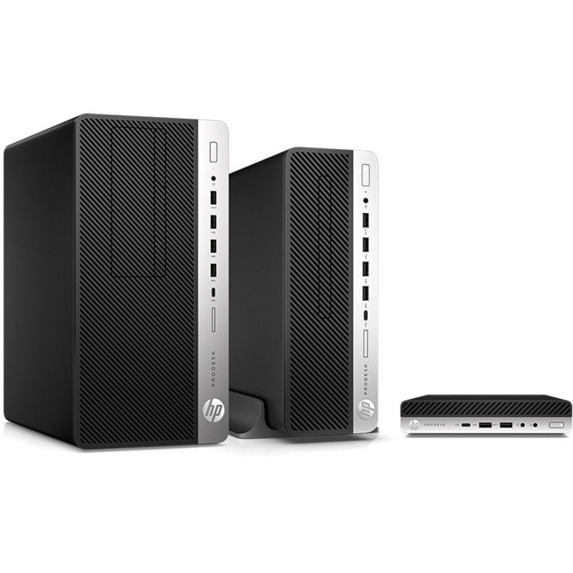 HP Business Desktop ProDesk 600 G5 Desktop Computer - Intel Core i3 9th Gen i3-9100T - 8 GB - 256 GB SSD - Desktop Mini - Intel UHD Graphics 630 - English Keyboard - 65 W — alternate image1