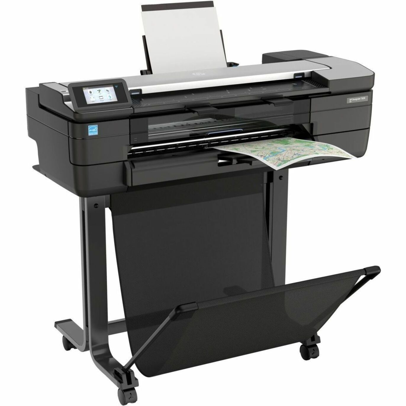 HP Designjet T830 Inkjet Large Format Printer - Includes Printer, Copier, Scanner - 24" Print Width - Color - 26 Second Color Speed - 2400 x 1200 dpi - 1 GB - Ethernet - Wireless LAN - Sheetfed Color Scan - Sheetfed Color Copy - Roll Paper, Bond Paper, Coated Paper, Recycled Paper, Heavyweight Coated Paper, Plain Paper, Bright White Inkjet Paper, Technical Paper, Vellum, Clear Film, Matte Film, ... - Floor Standing Supported — alternate image3