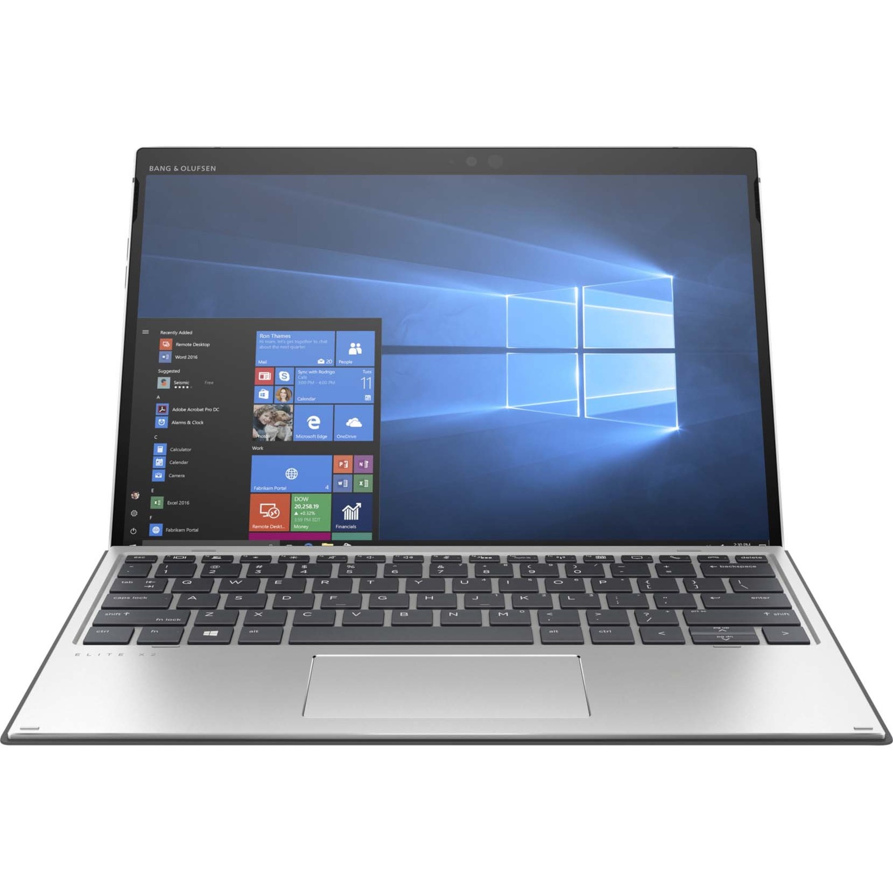 HP Elite x2 G4 13" Touchscreen 2 in 1 Notebook - Intel Core i5 8th Gen i5-8265U - 8 GB - 256 GB SSD - Intel UHD graphics 620 - In-plane Switching (IPS) Technology — frontmaximum
