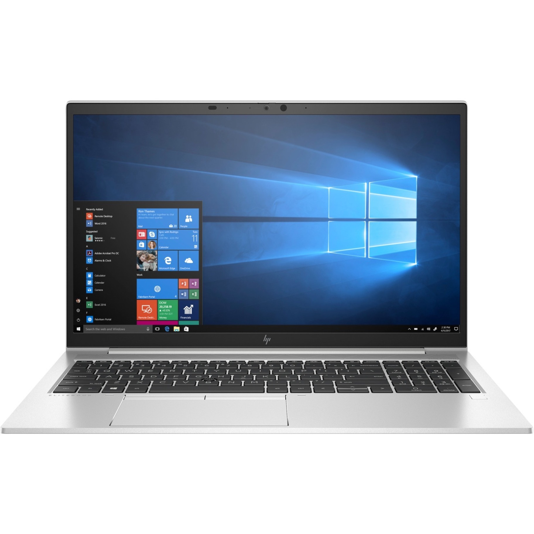 HP EliteBook 850 G7 15.6" Notebook - Intel Core i5 10th Gen i5-10310U - 8 GB - 128 GB SSD - In-plane Switching (IPS) Technology — frontmaximum