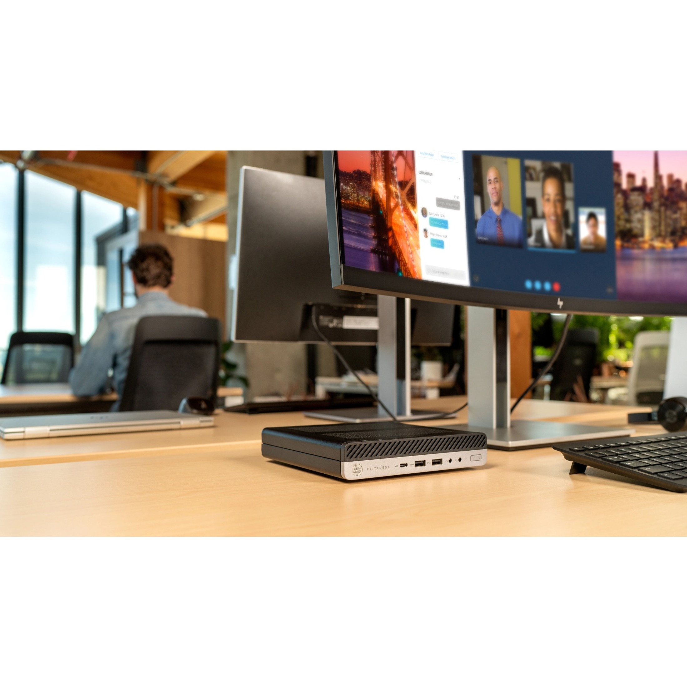 HP EliteDesk 705 G5 Desktop Computer - Mini PC - AMD PRO 560 Chip — alternate image1