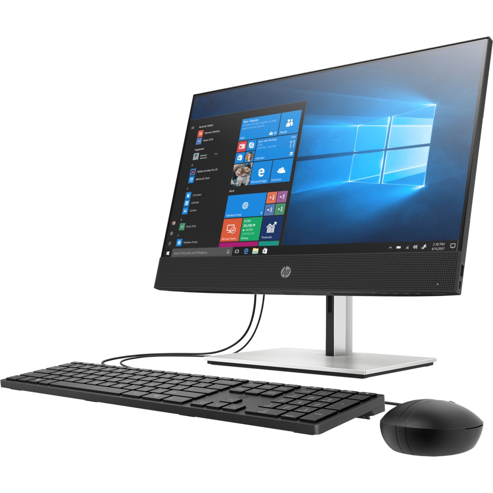 HP Business Desktop ProOne 600 G6 All-in-One Computer - Intel Core i5 10th Gen i5-10500 - 16 GB - 256 GB SSD - 22" Full HD - Desktop - 1920 x 1080 — left