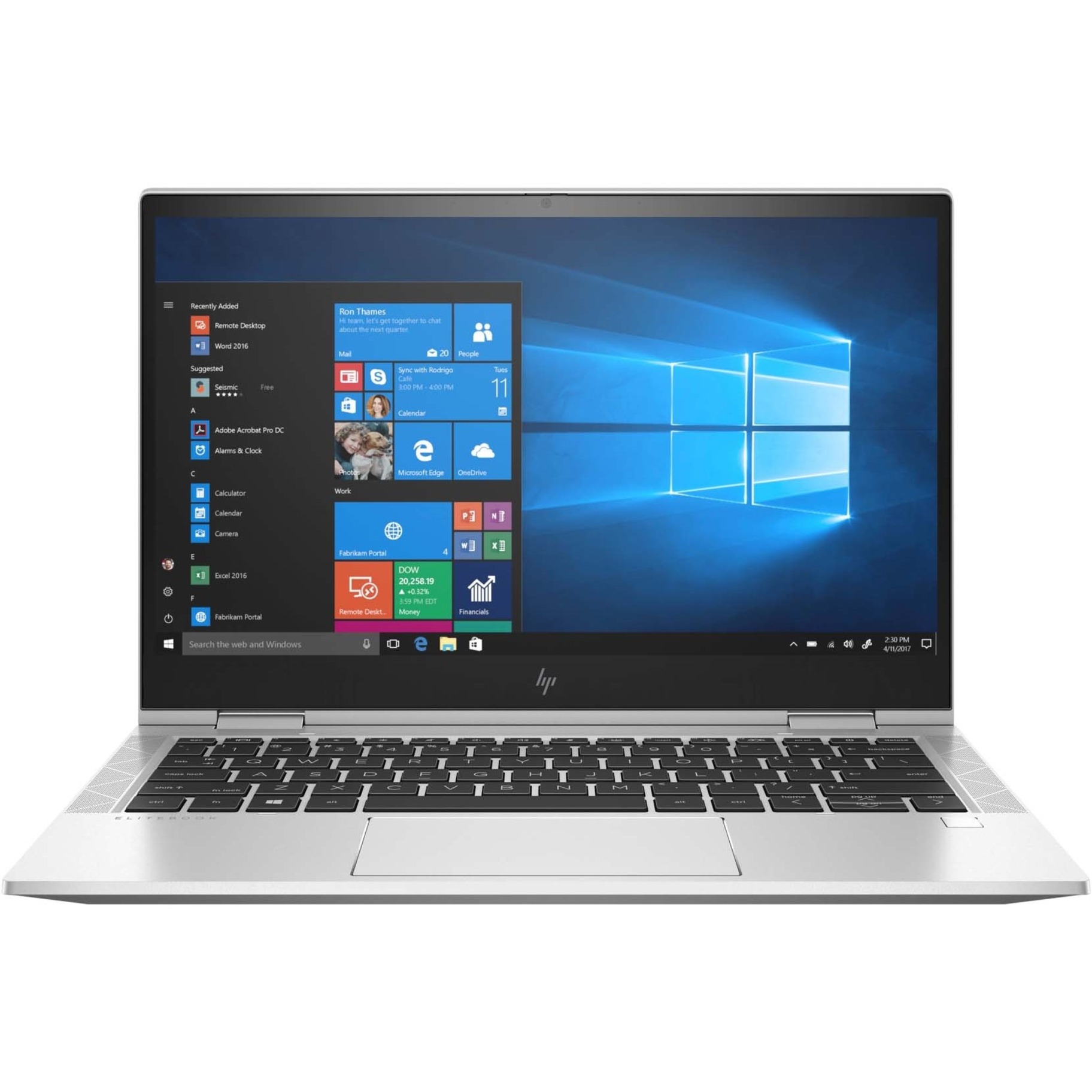 HP EliteBook 830 G7 13.3" Notebook - Full HD - Intel Core i5 10th Gen i5-10310U - 8 GB - 256 GB SSD - 1920 x 1080 - Intel UHD Premium Graphics - In-plane Switching (IPS) Technology — front