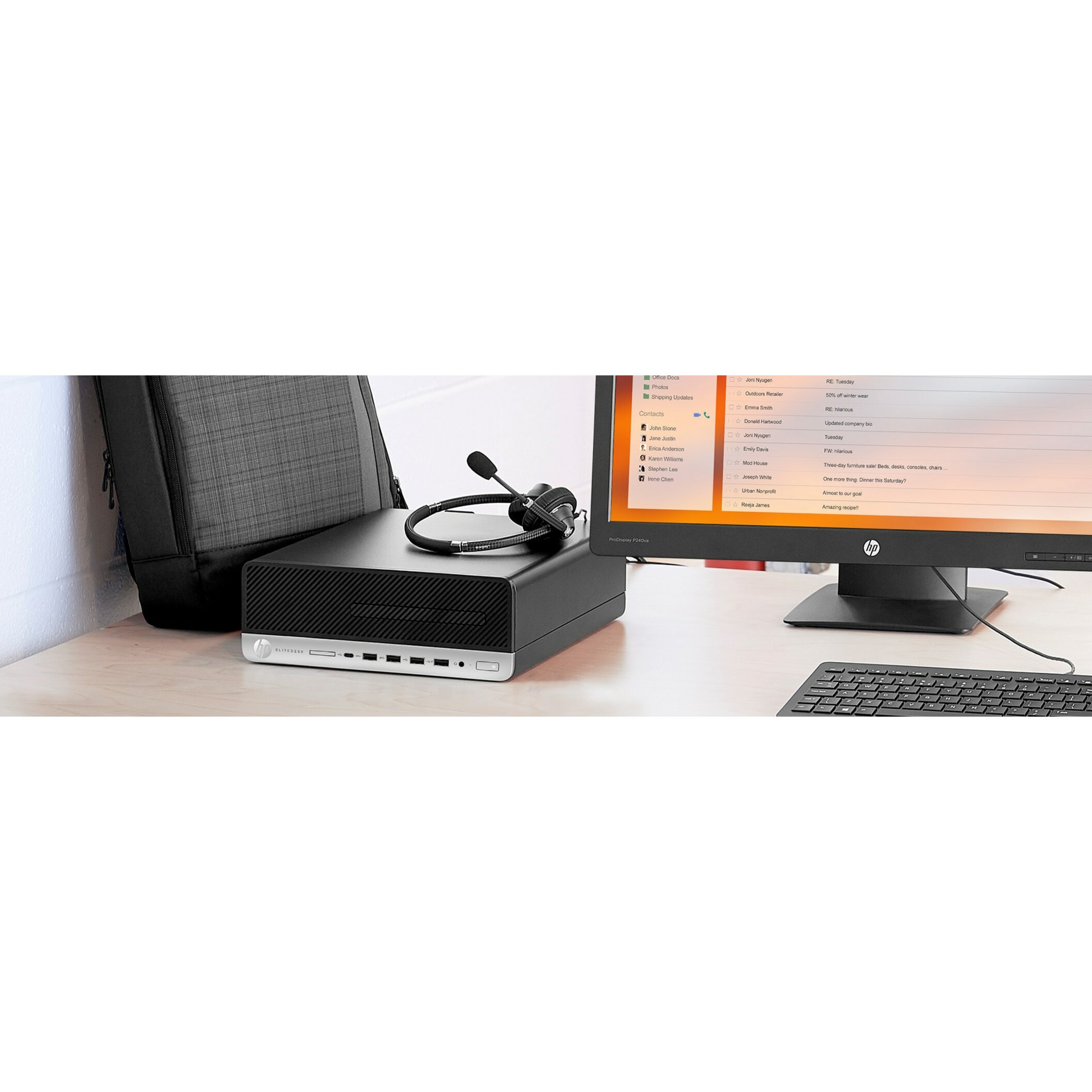 HP EliteDesk 705 G5 Desktop Computer — life style