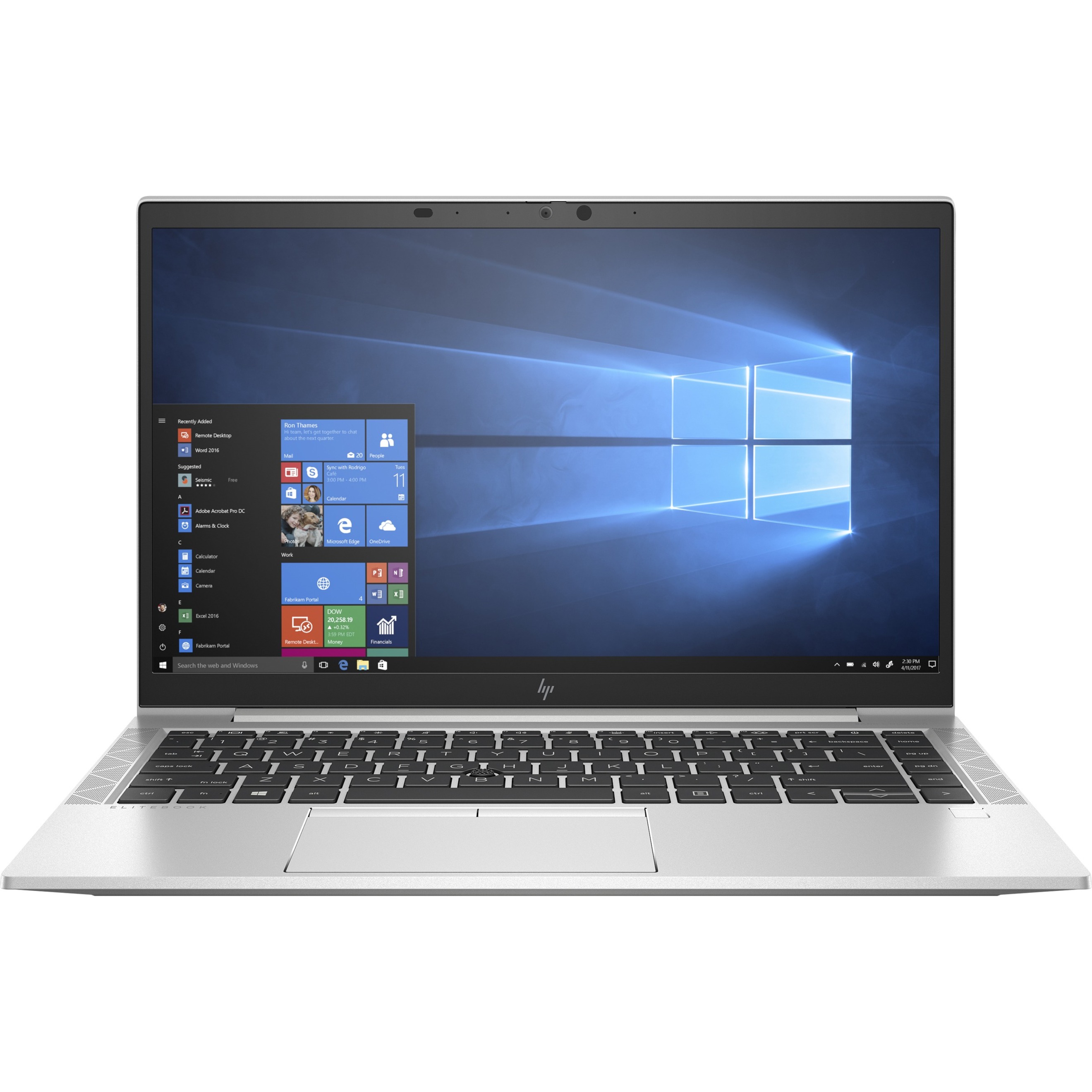 HP EliteBook 845 G7 14" Notebook - Full HD - AMD Ryzen 3 4450U - 8 GB - 128 GB SSD - 1920 x 1080 - AMD Radeon Graphics - In-plane Switching (IPS) Technology — frontmaximum