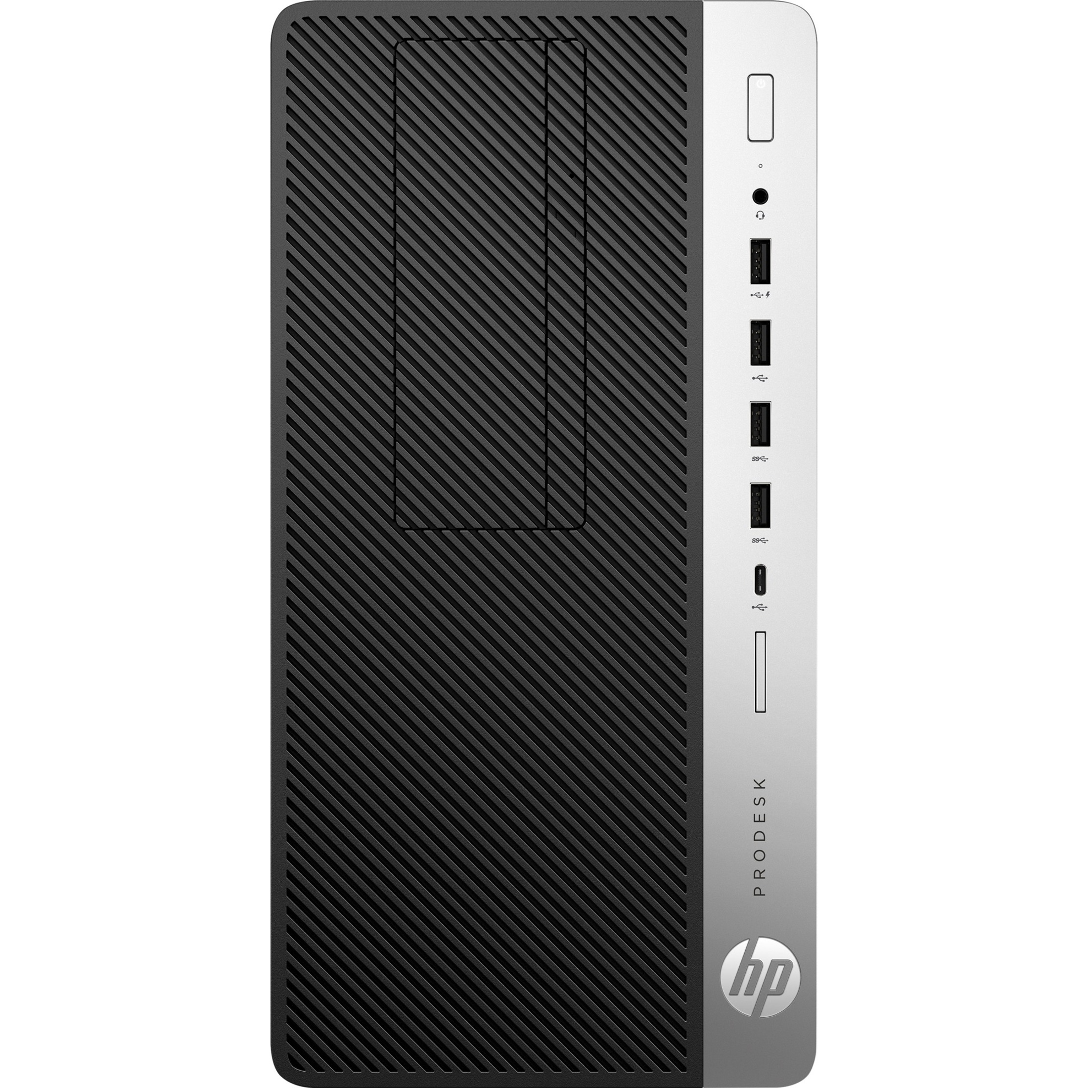 HP ProDesk 600 G5 Desktop Computer - Intel Core i5 9th Gen i5-9500 - vPro Technology - 8 GB - 256 GB PCI Express NVMe SSD - Micro Tower - Intel Q370 Chip - Windows 10 Pro 64-bit - Intel UHD Graphics 630 DDR4 SDRAM - 250 W — front