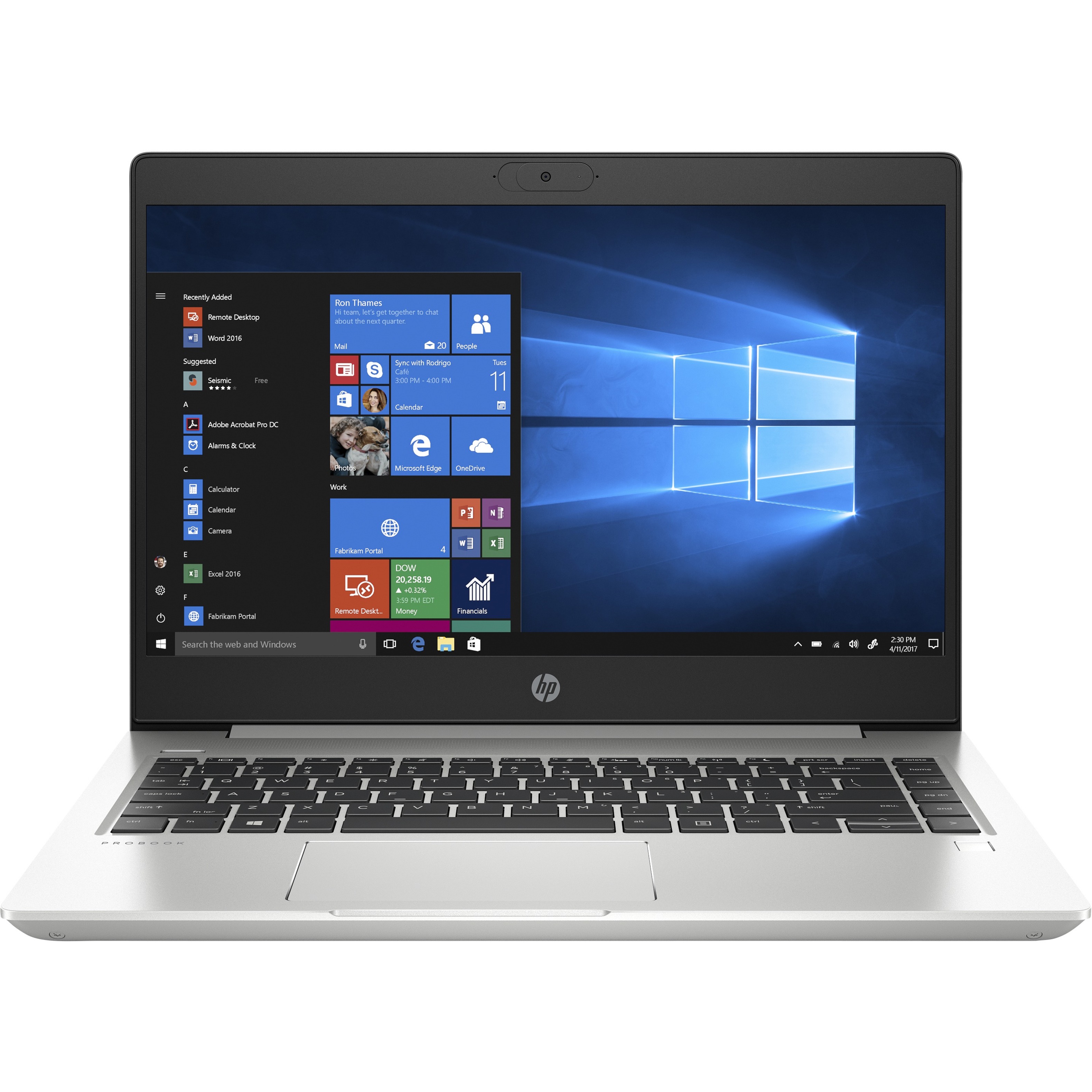 HP ProBook 445 G7 14" Notebook - AMD Ryzen 5 4500U - 16 GB - 512 GB SSD - AMD Radeon Graphics - In-plane Switching (IPS) Technology — frontmaximum