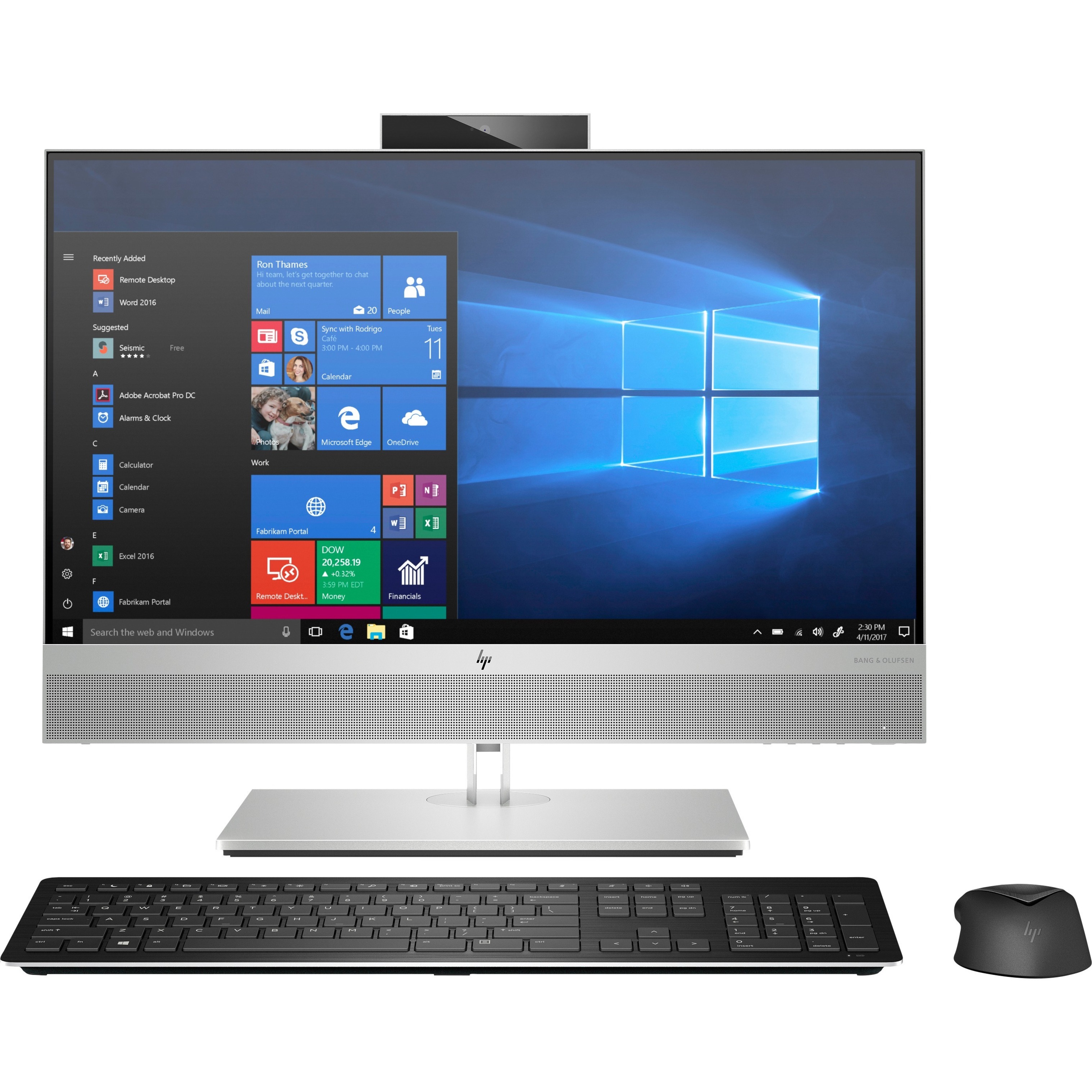 HP EliteOne 800 G6 All-in-One Computer - Intel Core i7 10th Gen i7-10700 - vPro Technology - 16 GB - 256 GB PCI Express NVMe SSD - 27" Touchscreen - Desktop - Intel UHD Graphics 630 DDR4 SDRAM — frontmaximum