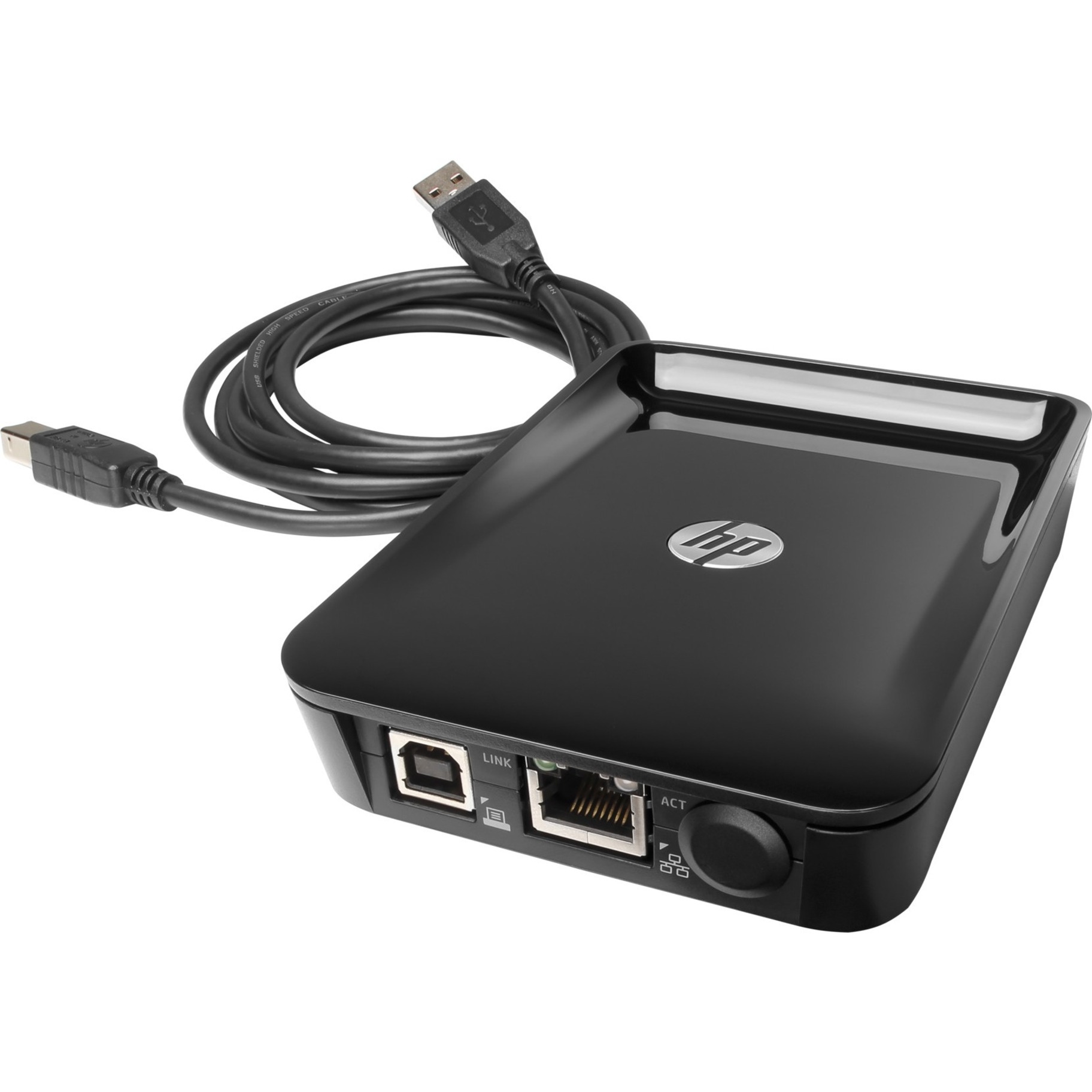 HP Jetdirect LAN Accessory - 1 x USB - 1 x Network (RJ-45) - Ethernet - External — alternate image1