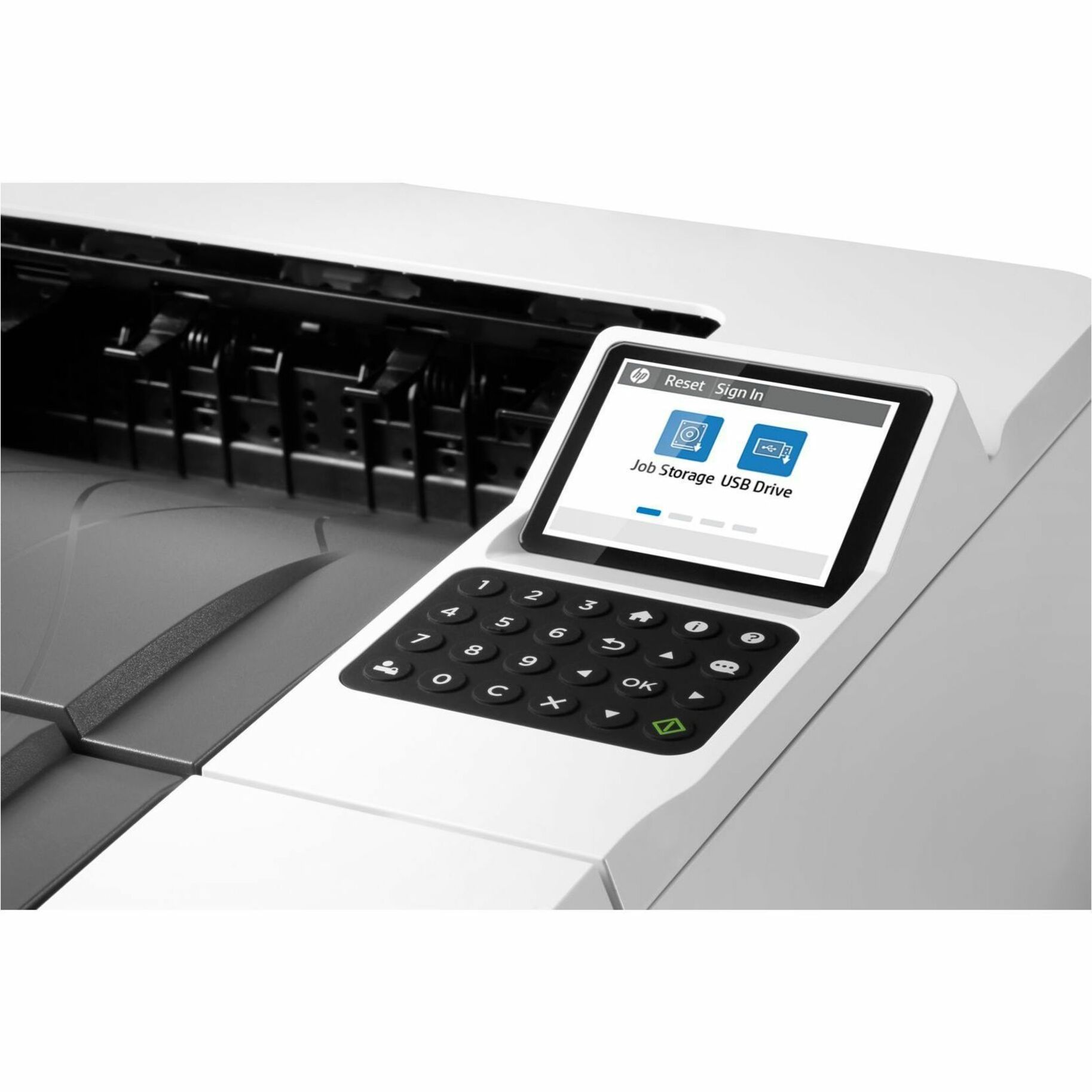 HP LaserJet Enterprise M406 M406dn Desktop Laser Printer - Monochrome - 40 ppm Mono - 1200 x 1200 dpi Print - Automatic Duplex Print - 350 Sheets Input - Ethernet - 100000 Pages Duty Cycle - Plain Paper Print - Gigabit Ethernet - USB — alternate image1