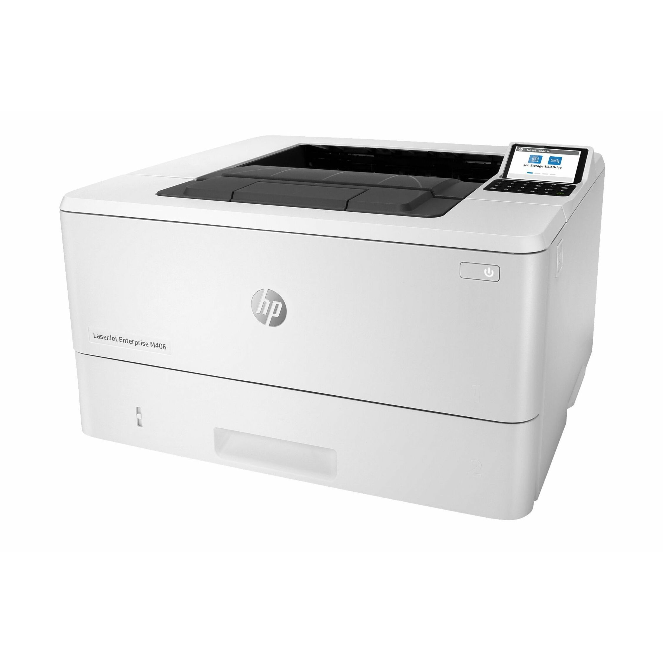 HP LaserJet Enterprise M406dn Desktop Laser Printer - Monochrome - 40 ppm Mono - 1200 x 1200 dpi Print - Automatic Duplex Print - 350 Sheets Input - Ethernet - 100000 Pages Duty Cycle - Plain Paper Print - Gigabit Ethernet - USB