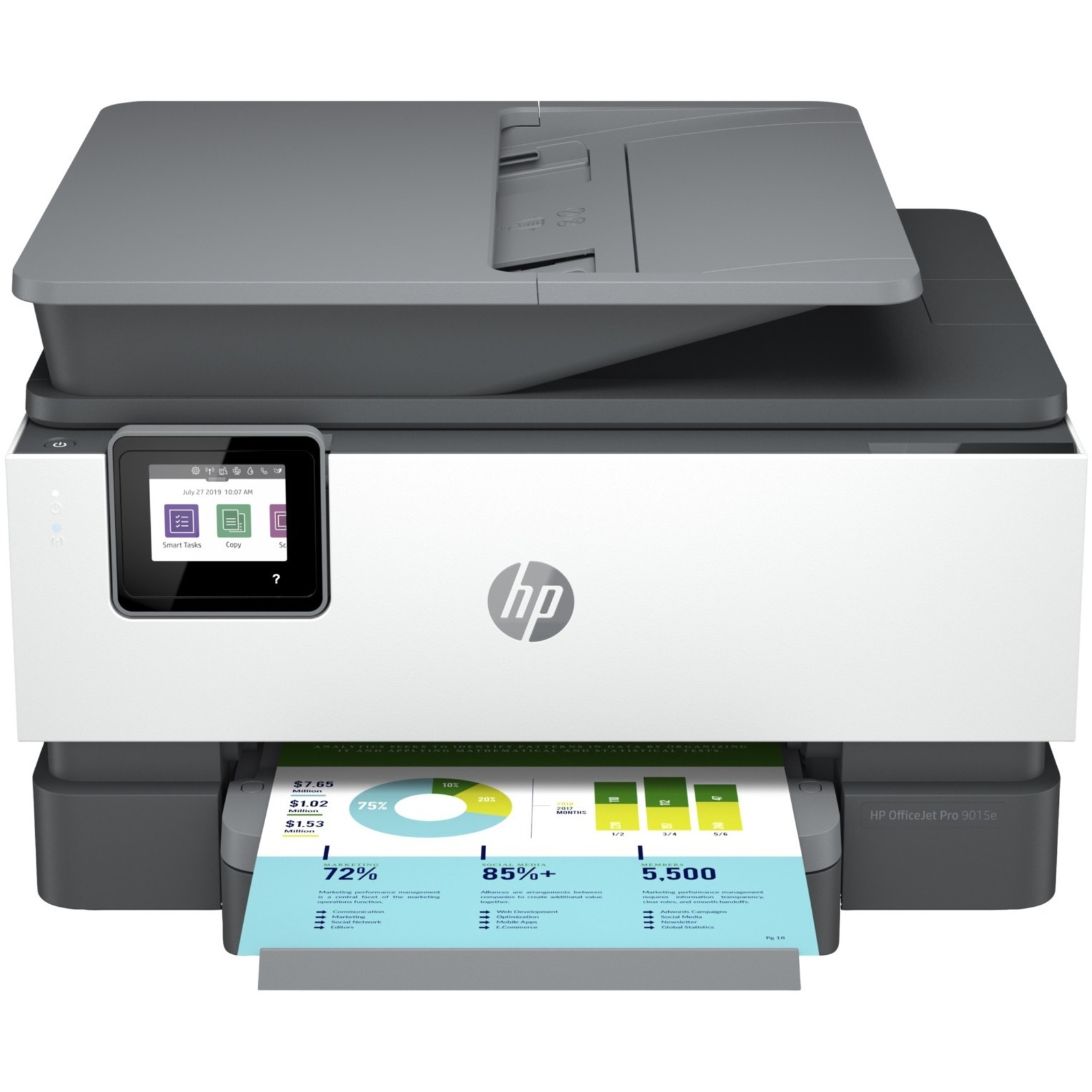 HP Officejet Pro 9015e Inkjet Multifunction Printer-Color-Copier/Fax/Scanner-32…