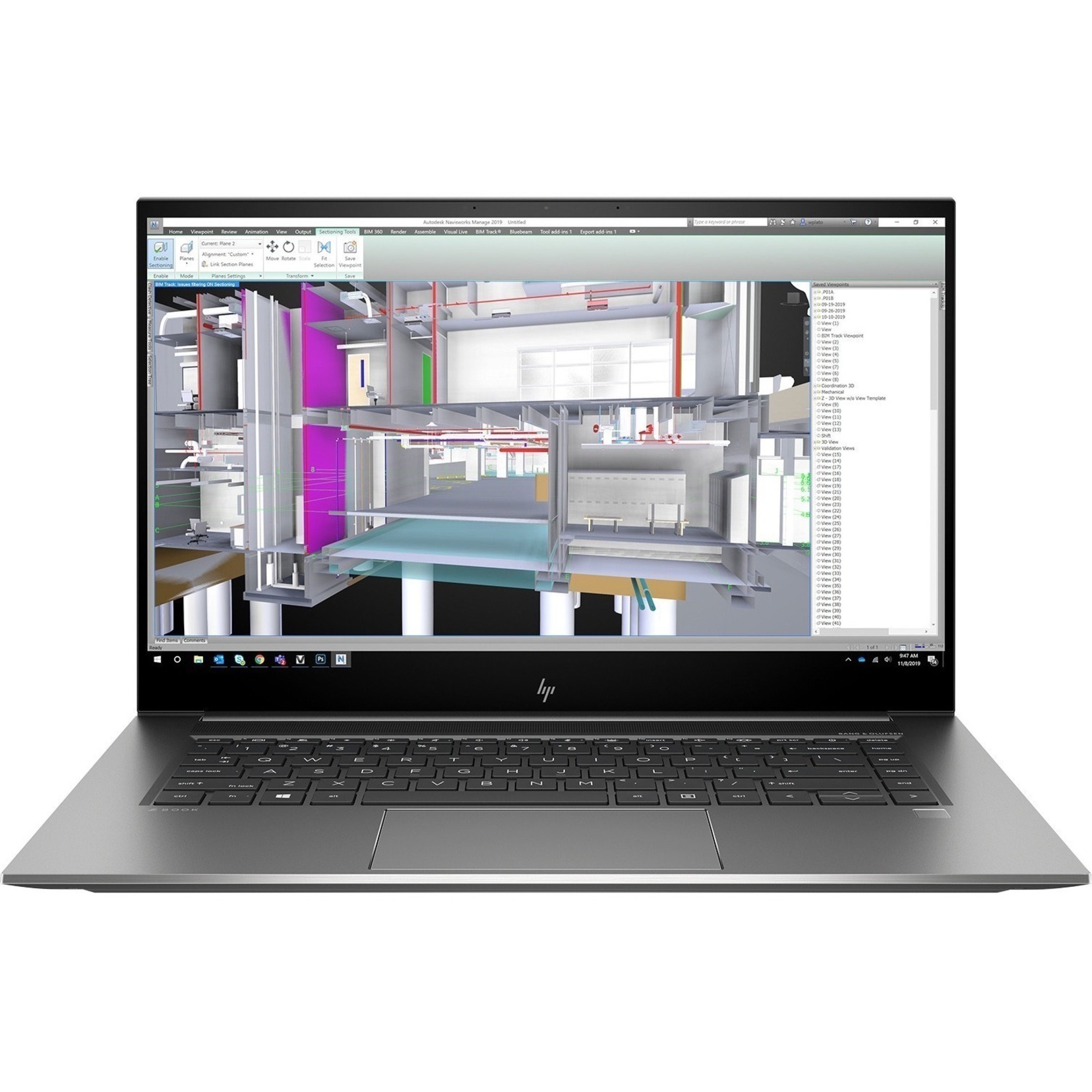 HP ZBook Studio G7 15.6" Mobile Workstation - Intel Core i7 10th Gen i7-10850H - vPro Technology - 32 GB - 1 TB SSD - English Keyboard - Intel WM490 Chip - Intel UHD Graphics - 18 Hours Battery Run Time - IEEE 802.11ax Wireless LAN Standard — alternate image2