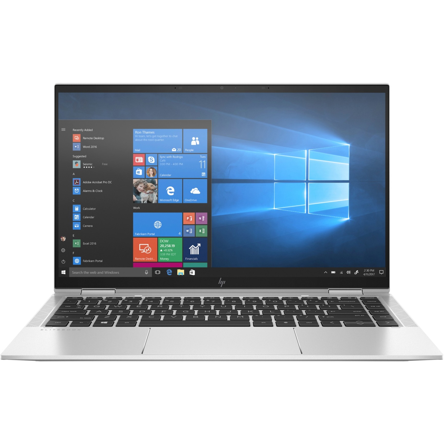 HP EliteBook x360 1040 G7 14" Touchscreen Convertible 2 in 1 Notebook - Intel Core i7 10th Gen i7-10810U - 32 GB - 512 GB SSD - Intel HD Graphics Premium - In-plane Switching (IPS) Technology, BrightView — front