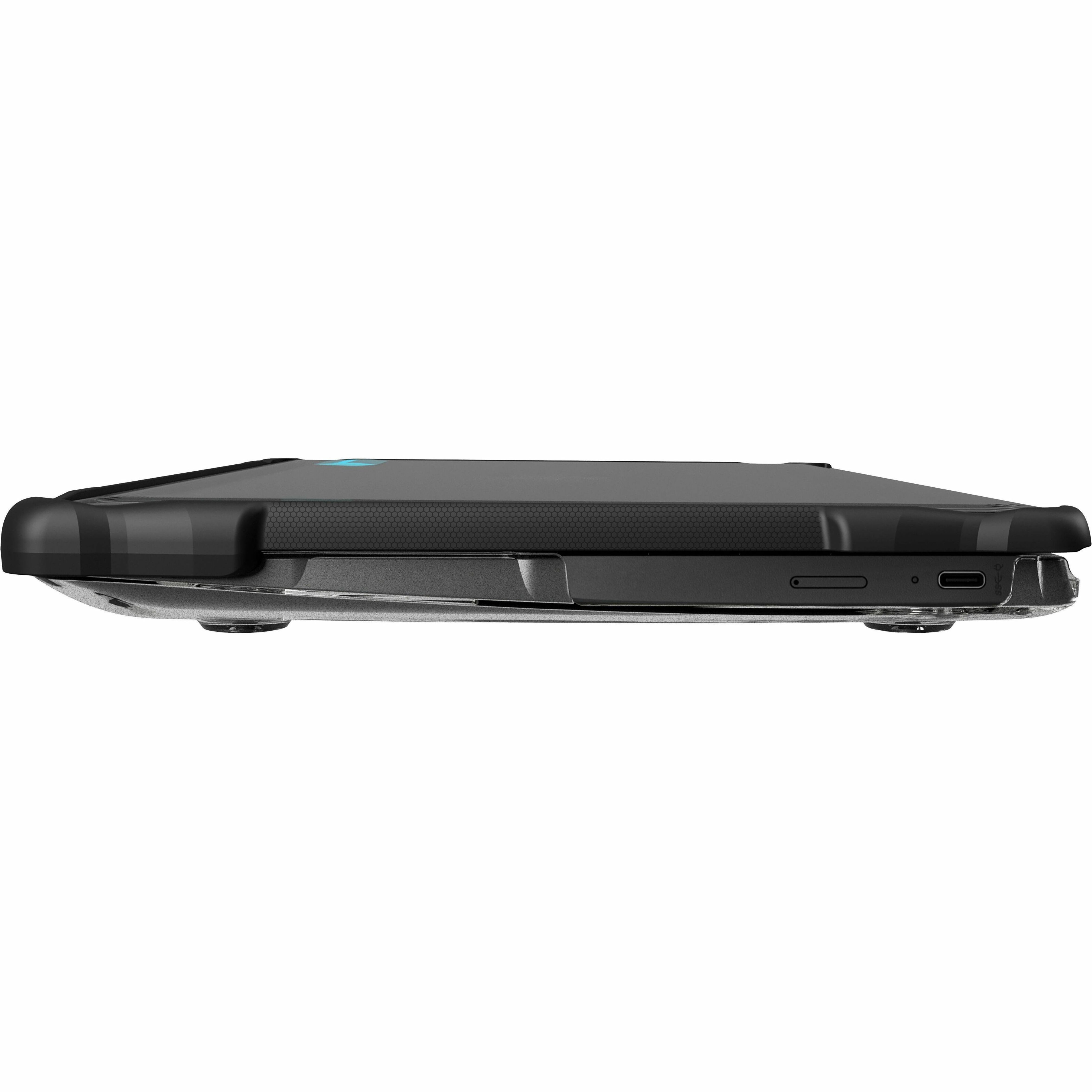 Gumdrop SlimTech for HP Fortis 11" G9 Q Chromebook - For HP Chromebook - Textured Grip - Transparent, Black - Frosted, Smooth - Bump Resistant, Scratch Resistant, Scuff Resistant, Drop Resistant - Thermoplastic Polyurethane (TPU), Polycarbonate, Rubber - Rugged — leftmaximum