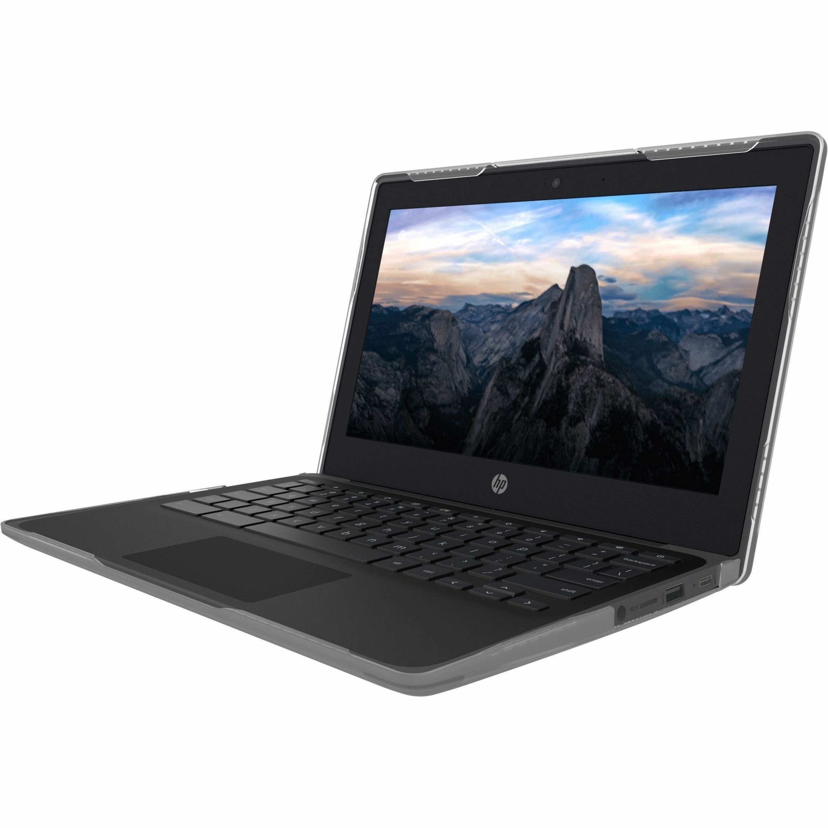 Gumdrop SlimTech for HP Chromebook 11 G8/G9 EE - Black - For HP Chromebook - Textured Grip - Transparent, Black - Frosted, Smooth - Bump Resistant, Scratch Resistant, Scuff Resistant, Drop Resistant - Thermoplastic Polyurethane (TPU), Polycarbonate, Rubber - Rugged