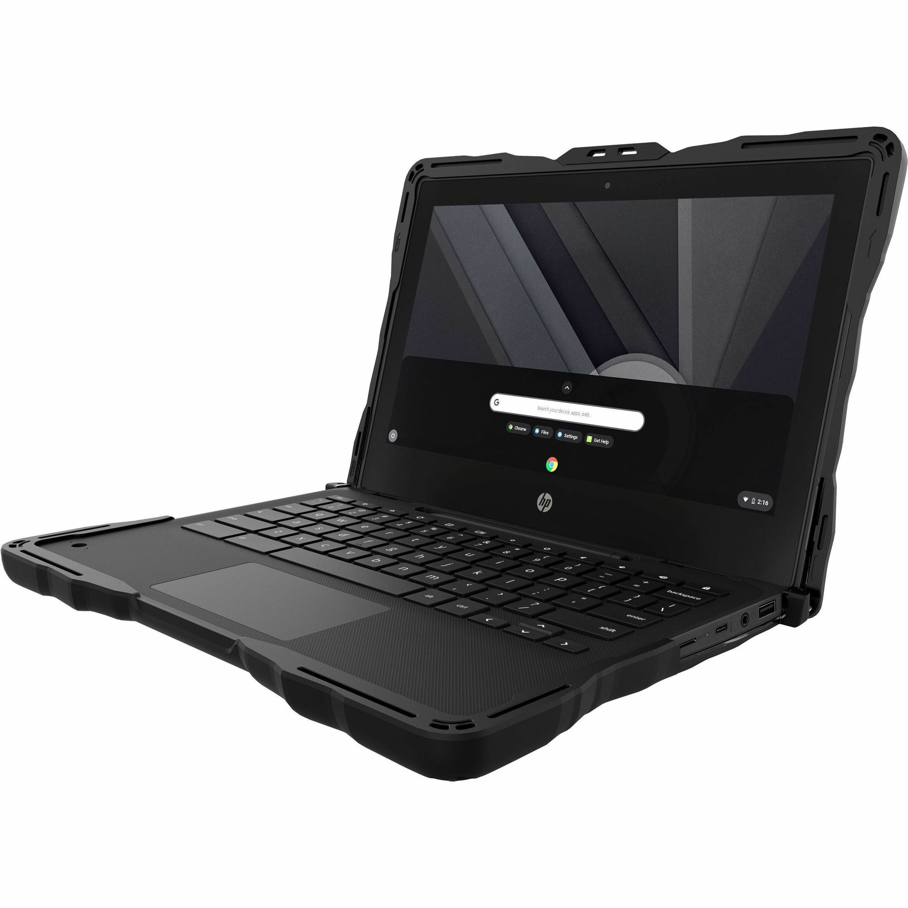 Gumdrop DropTech for HP G4 x360 11 EE Intel - Black - For HP x360 - Black, Transparent - Shock Absorbing, Drop Resistant, Shock Resistant, Bump Resistant - Thermoplastic Polyurethane (TPU), Polycarbonate, Thermoplastic Polyurethane (TPU) Rubber - Rugged