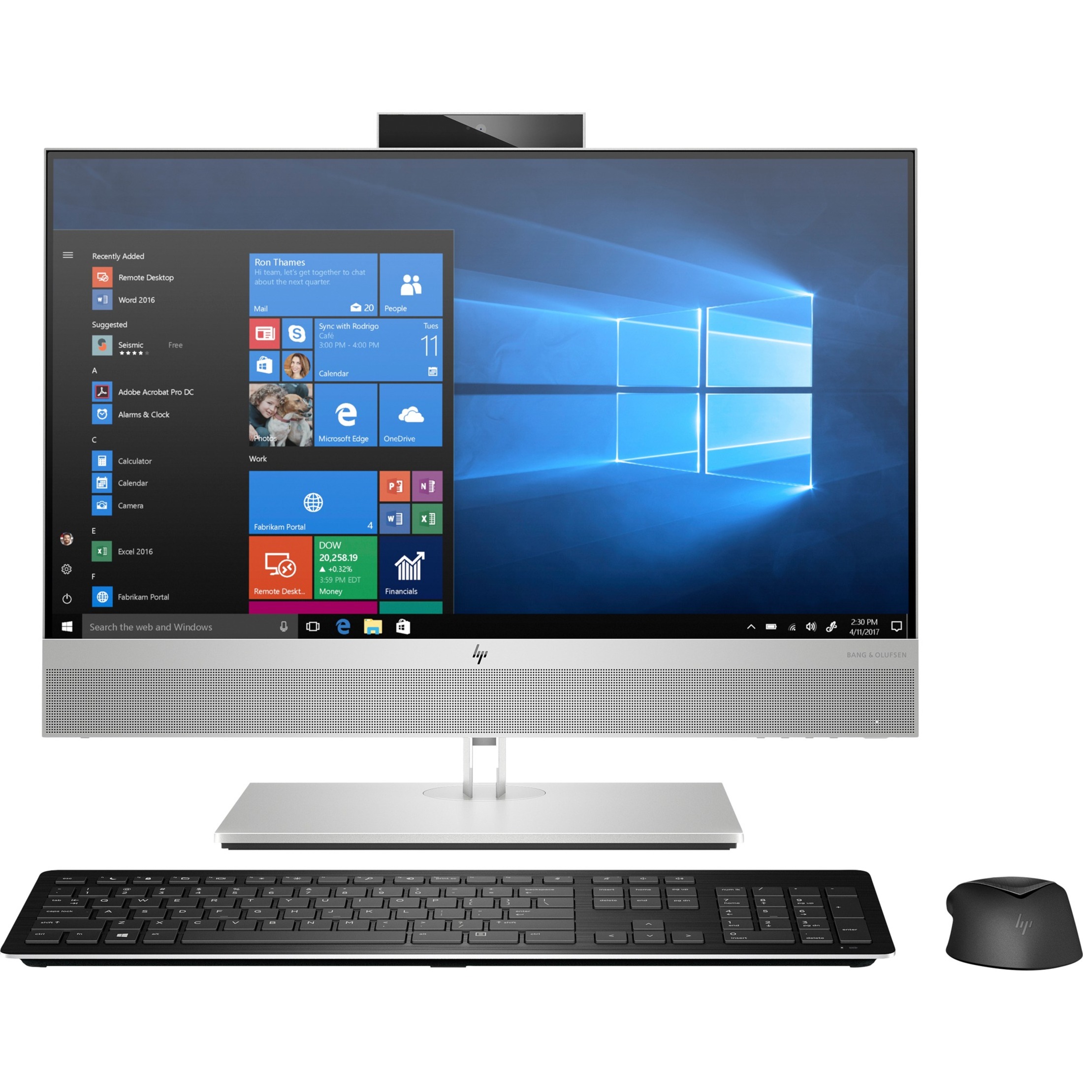 HP EliteOne 800 G6 All-in-One Computer - Intel Core i5 10th Gen i5-10500 - vPro Technology - 8 GB - 256 GB PCI Express NVMe SSD - 23.8" Full HD Touchscreen - Desktop - 1920 x 1080 - Intel UHD Graphics 630 DDR4 SDRAM — front