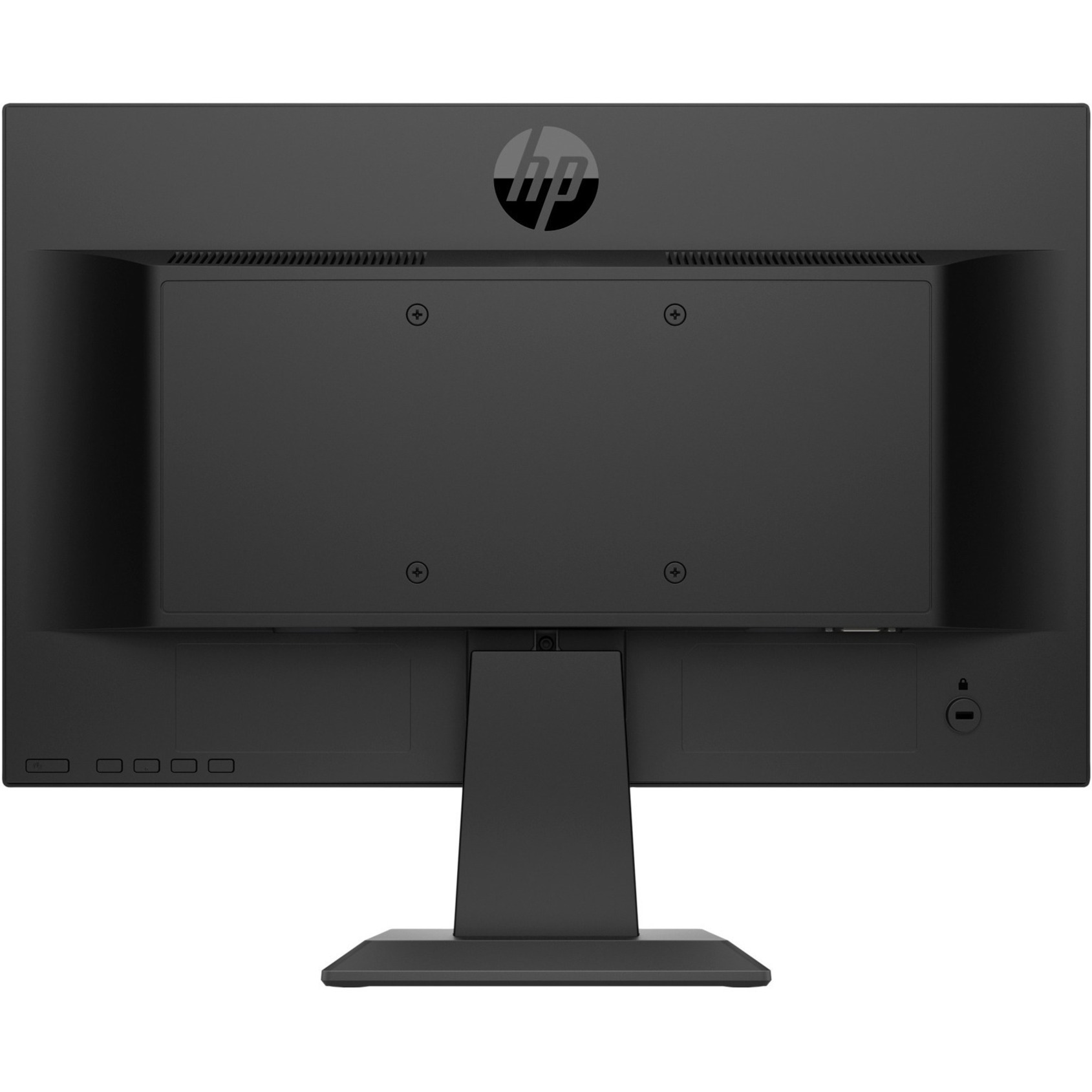 HP P19b G4 19" Class WXGA LCD Monitor - 16:9 - 18.5" Viewable - Twisted nematic (TN) - 1360 x 768 - 200 Nit - 5 ms - 60 Hz Refresh Rate - HDMI - VGA - VESA Mount Compatible — rear