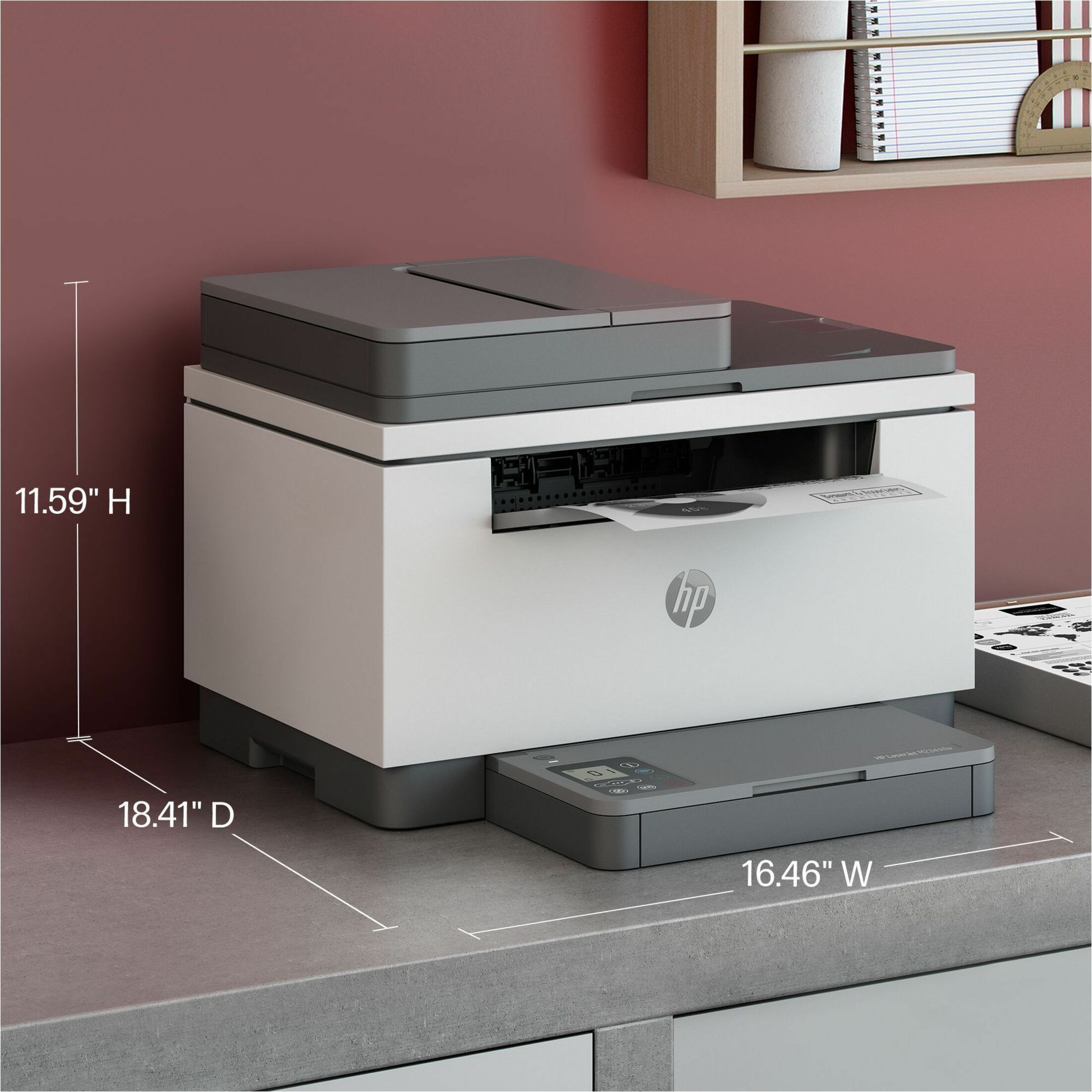 HP LaserJet M234sdw Laser Multifunction Printer-Monochrome-Copier/Scanner-30 ppm Mono Print-600x600 dpi Print-Automatic Duplex Print-20000 Pages-150 sheets Input-Color Flatbed Scanner-600 dpi Optical Scan-Wireless LAN-Apple AirPrint-HP Smart App - Copier/Printer/Scanner - 30 ppm Mono Print - 600 x 600 dpi Print - Automatic Duplex Print - Up to 20000 Pages Monthly - 150 sheets Input - Color Flatbed Scanner - 600 dpi Optical Scan - Fast Ethernet - Wireless LAN - Apple AirPrint, HP Smart App, — alternate image6