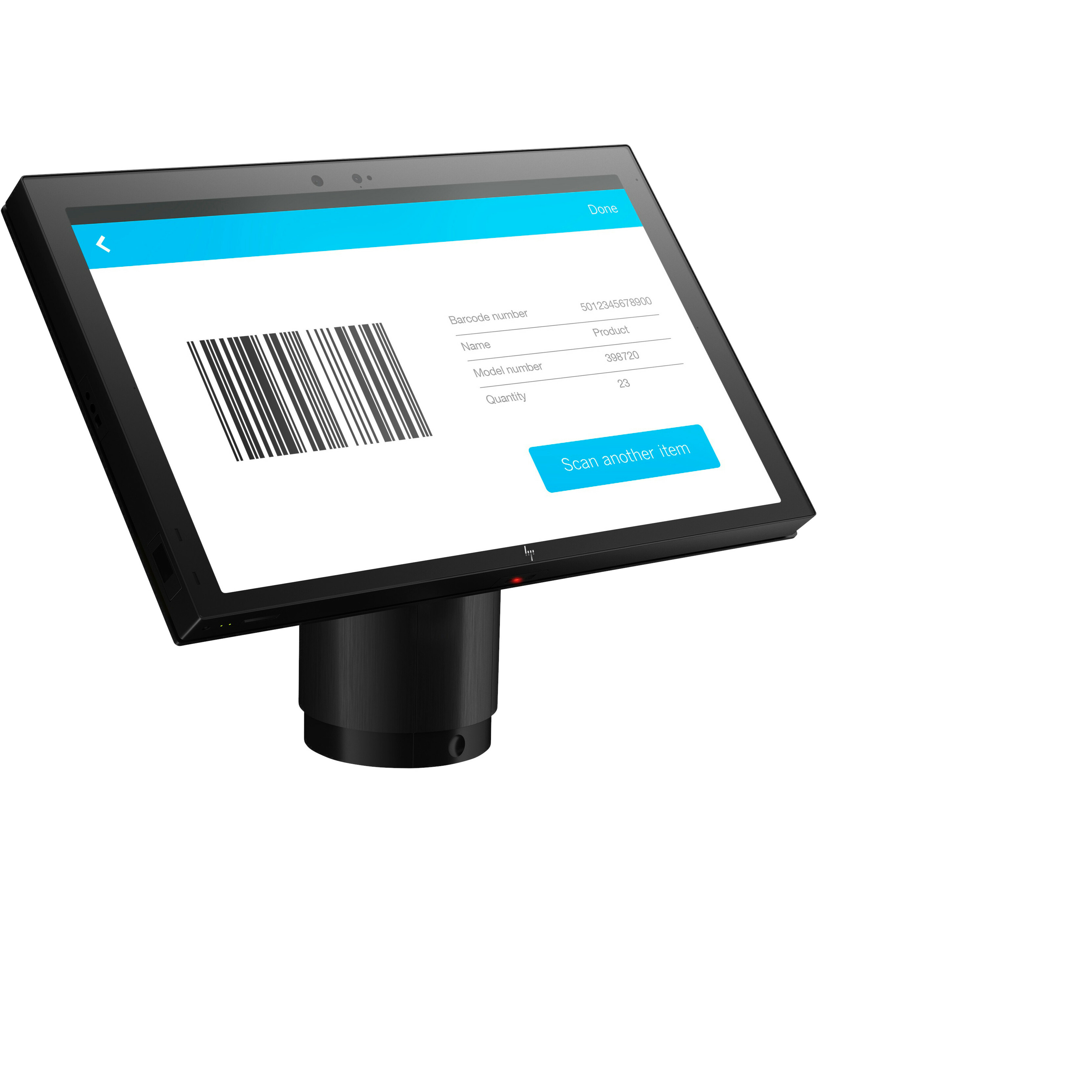 HP Engage One Pro Bar Code Scanner - 9.60" Scan Distance - 1D, 2D - CMOS - USB - Black - IP54
