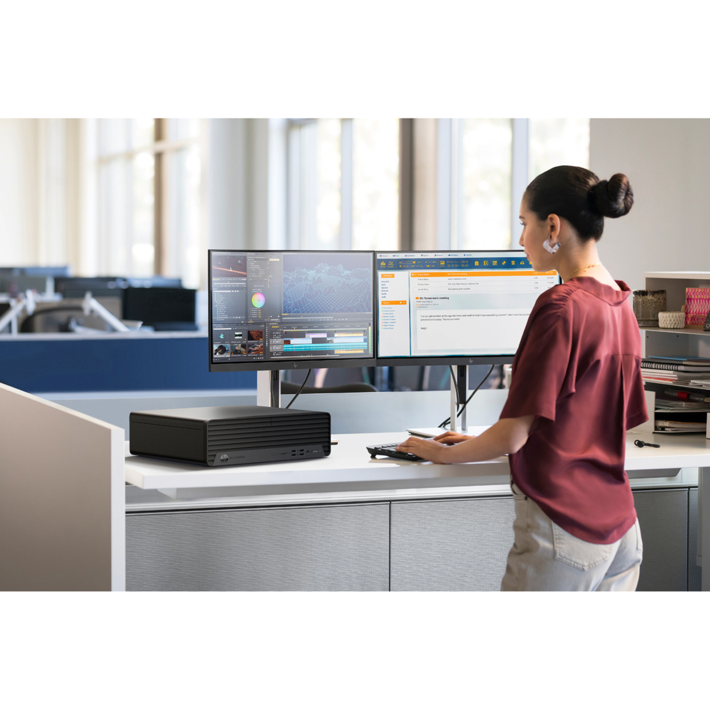 HP EliteDesk 800 G6 Desktop Computer - Intel Core i7 10th Gen i7-10700 - 16 GB - 256 GB SSD - Small Form Factor — life style