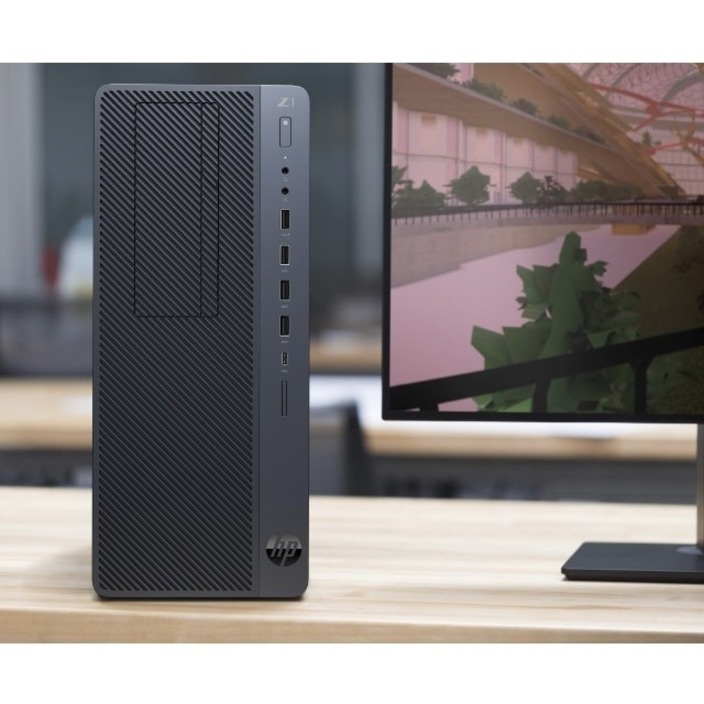 HP Z1 G5 Workstation - Core i7 9th Gen i7-9700 - vPro Technology - 16 GB - 256 GB SSD - Tower - Intel Q370 Chip - Serial ATA Controller - Intel Optane Memory Ready - Gigabit Ethernet — alternate image1
