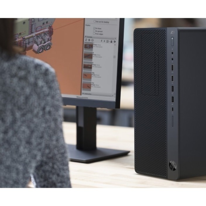 HP Z1 G5 Workstation - Core i7 9th Gen i7-9700 - vPro Technology - 16 GB - 256 GB SSD - Tower - Intel Q370 Chip - Serial ATA Controller - Intel Optane Memory Ready - Gigabit Ethernet — alternate image2