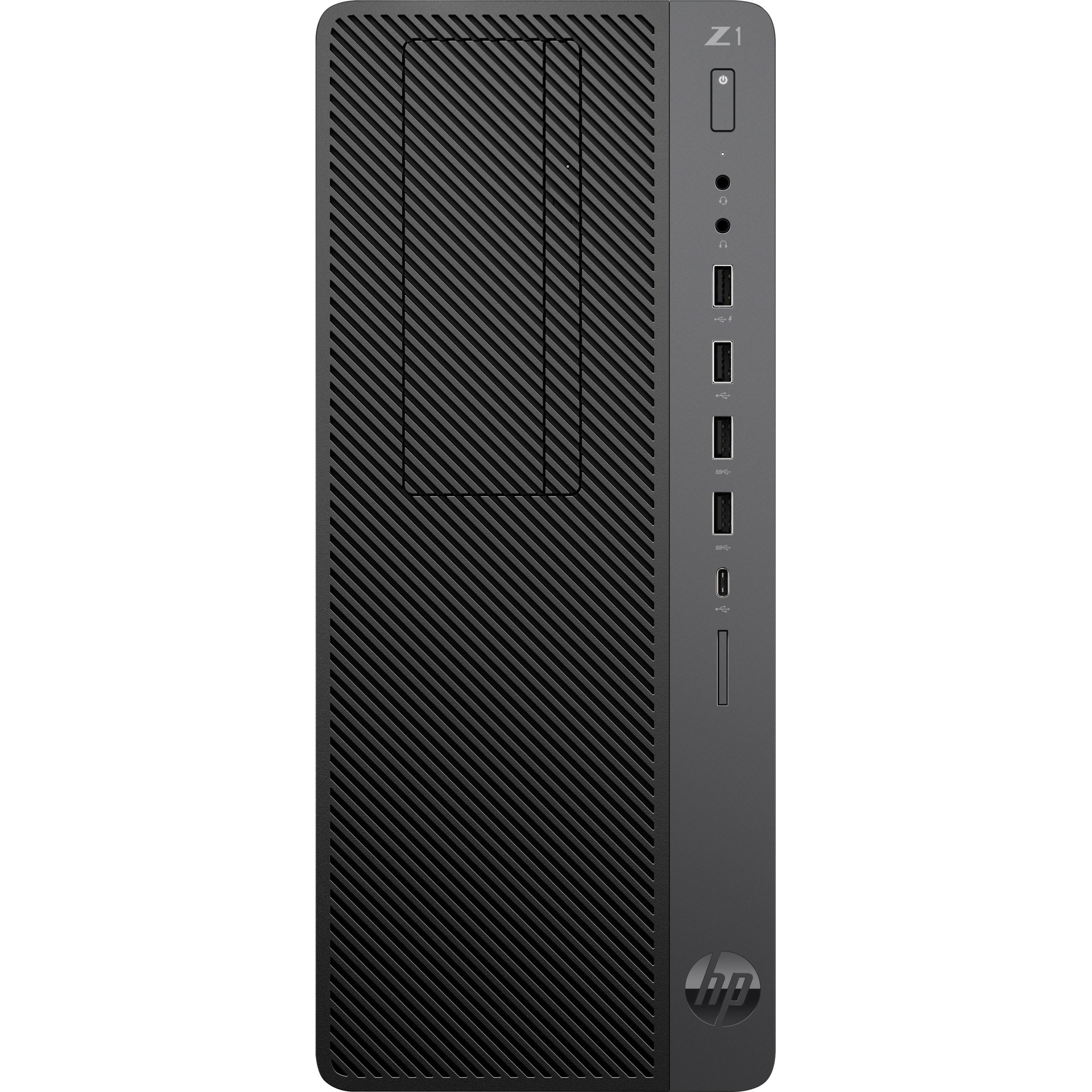 HP Z1 G5 Workstation - Core i7 9th Gen i7-9700 - vPro Technology - 16 GB - 256 GB SSD - Tower - Intel Q370 Chip - Serial ATA Controller - Intel Optane Memory Ready - Gigabit Ethernet — frontmaximum