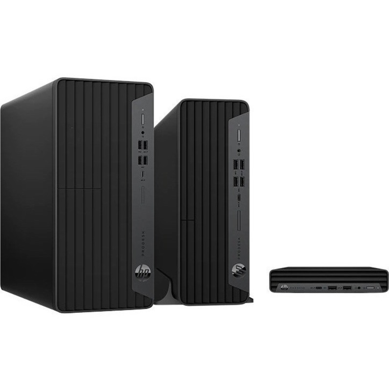 HP Business Desktop ProDesk 600 G6 Desktop Computer - Intel Core i3 10th Gen i3-10100T - 8 GB - 256 GB PCI Express NVMe SSD - Desktop Mini - Intel Q470 Chip - Intel HD Graphics 630 DDR4 SDRAM — alternate image1