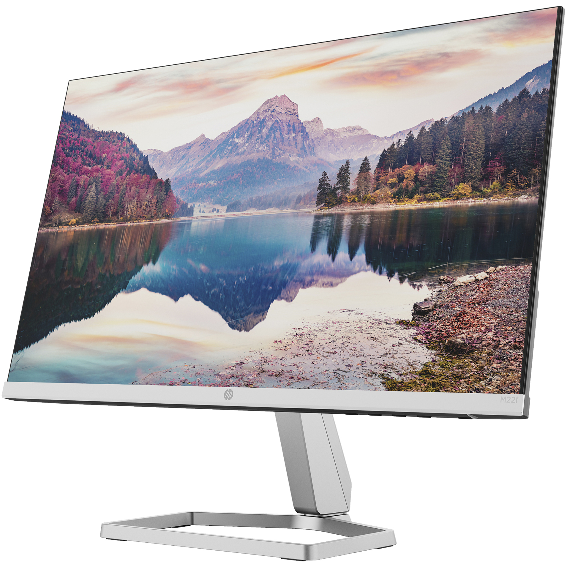 HP Ultra Slim M22f 22" Class Full HD LCD Monitor - 16:9 - Black, Silver - 21.5" Viewable - In-plane Switching (IPS) Technology - LED Backlight - 1920 x 1080 - FreeSync - 300 Nit - 5 ms - 75 Hz Refresh Rate - HDMI - VGA