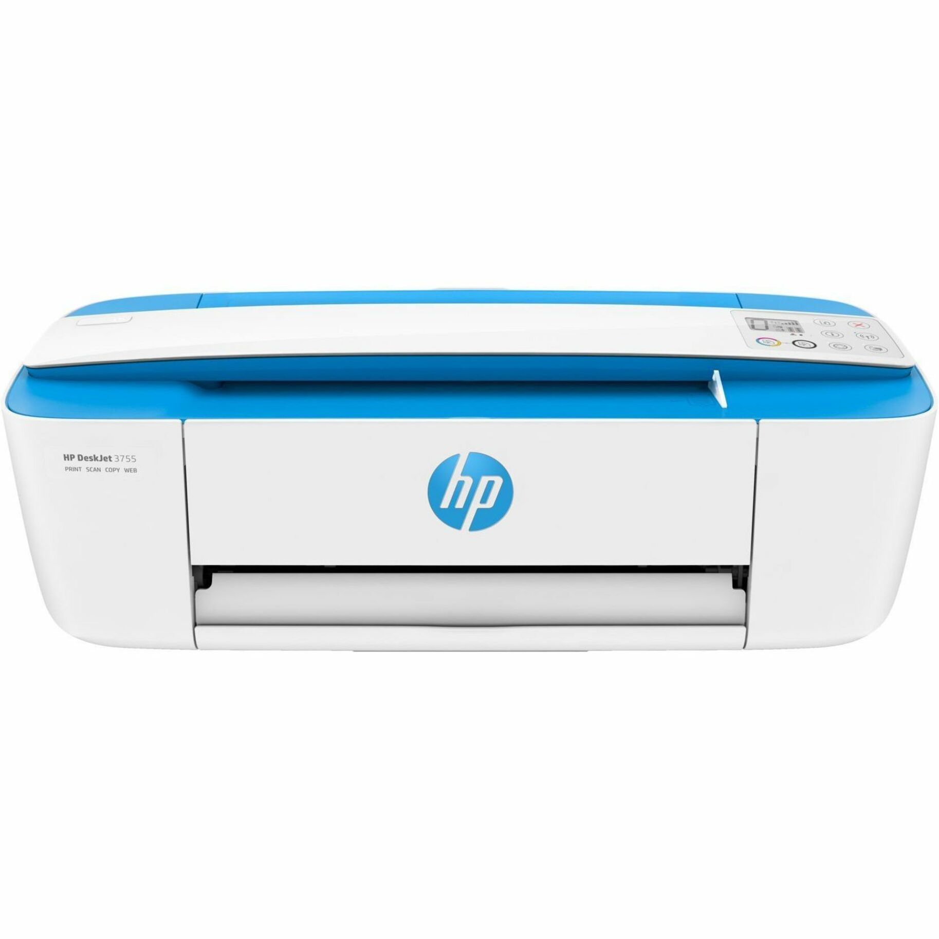 HP Deskjet 3772 Wireless Inkjet Multifunction Printer - Color - Copier/Printer/Scanner - 19 ppm Mono/15 ppm Color Print - 4800 x 1200 dpi Print - Manual Duplex Print - Up to 1000 Pages Monthly - Color Flatbed Scanner - 1200 dpi Optical Scan - Wireless LAN - HP ePrint, Apple AirPrint, Wi-Fi Direct - USB - For Plain Paper Print — frontmaximum