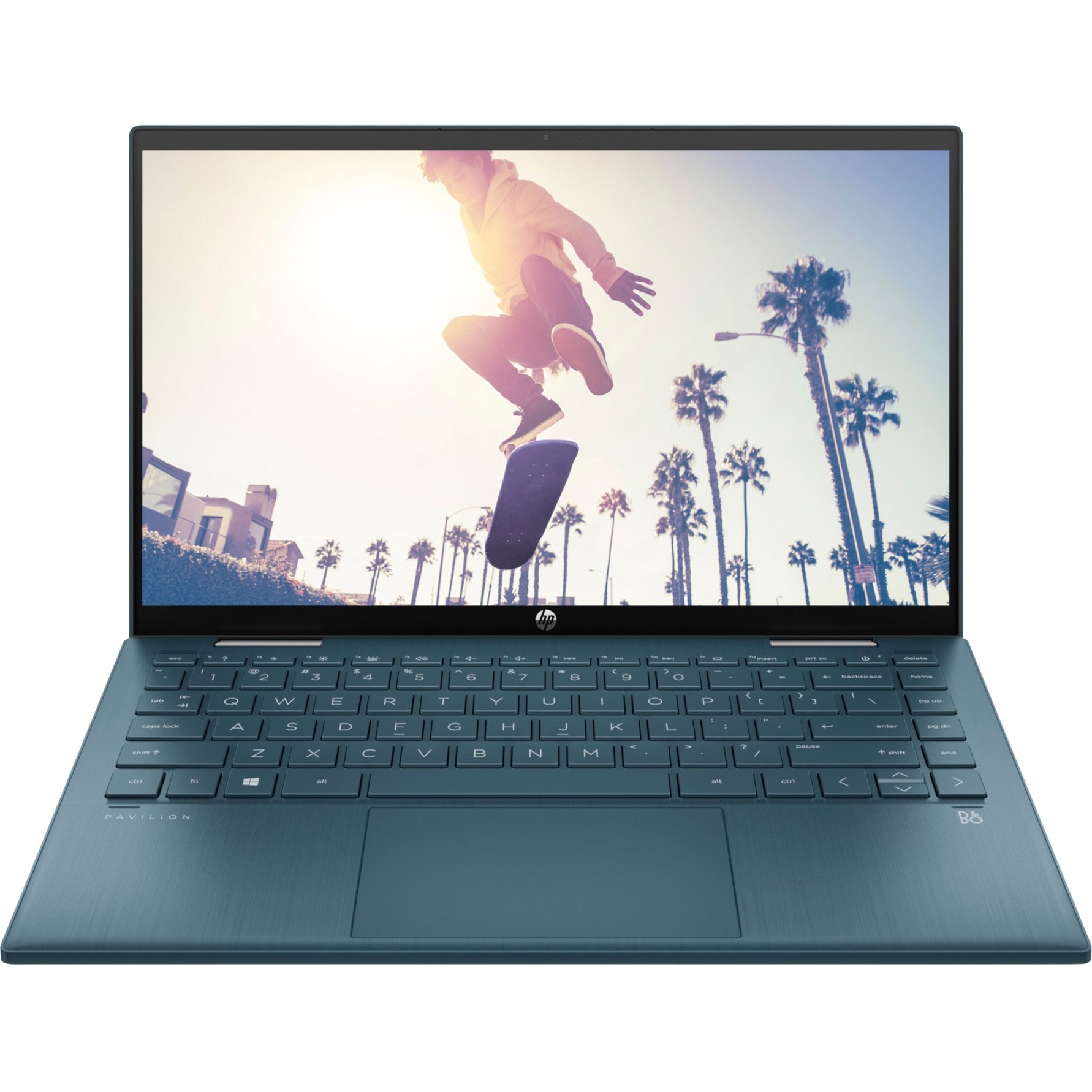 HP Pavilion x360 14-dy0000 14-dy00013la 14" Touchscreen Convertible 2 in 1 Notebook - HD - Intel Core i3 11th Gen i3-1125G4 - 4 GB - 256 GB SSD - Spruce Blue, Ash Gray - Intel Chip - 1366 x 768 - Windows 10 Home - Intel UHD Graphics - Front Camera/Webcam - 13 Hours Battery Run Time - IEEE 802.11ax Wireless LAN Standard — alternate image1