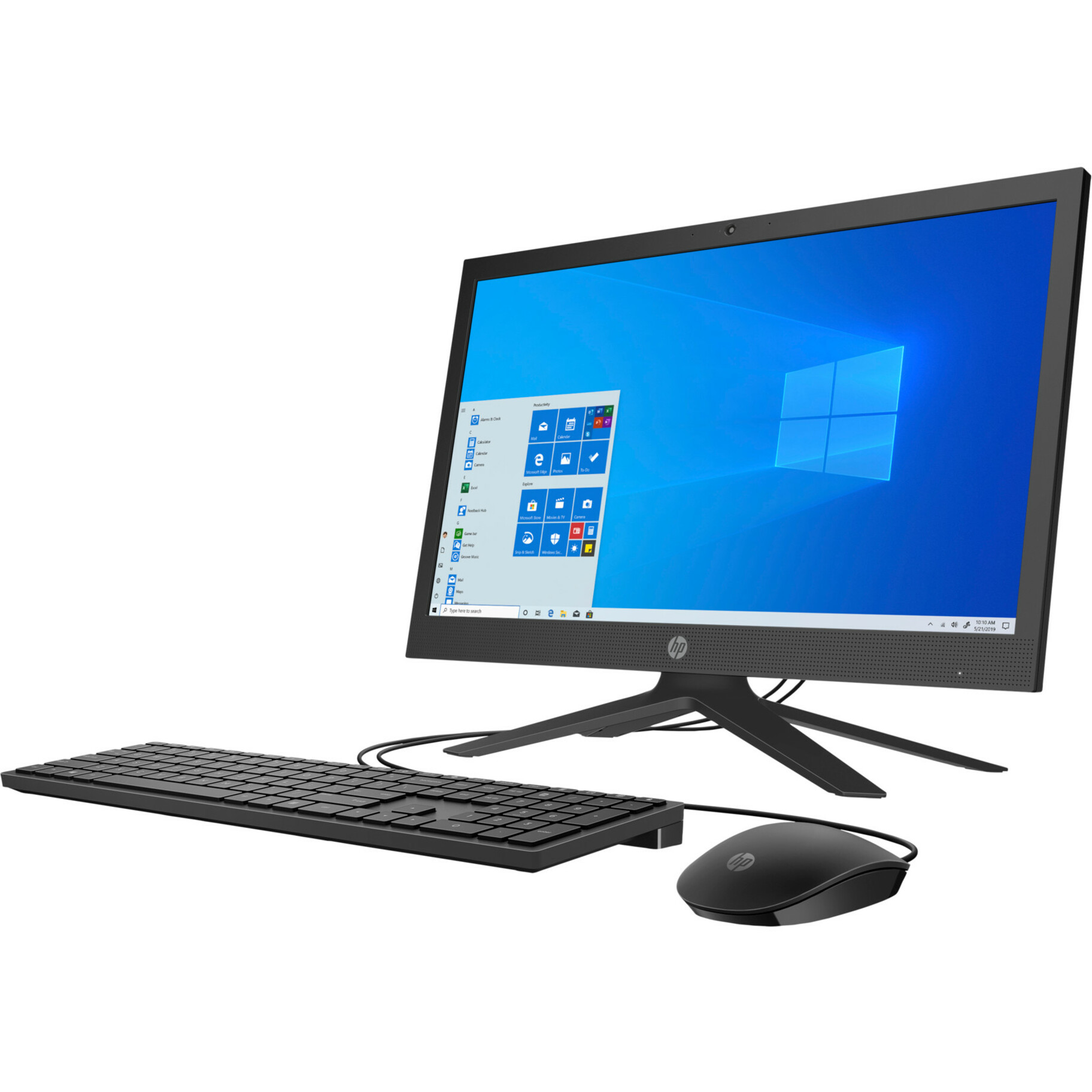 HP 21-b0000 21-b0523la All-in-One Computer - Intel Celeron J4025 - 4 GB - 1 TB HDD - 20.7" Full HD - Desktop - Jet Black - 1920 x 1080 - Windows 10 Home 64-bit - Intel UHDGraphics600 DDR4 SDRAM - IEEE 802.11ac Wireless LAN - 65 W