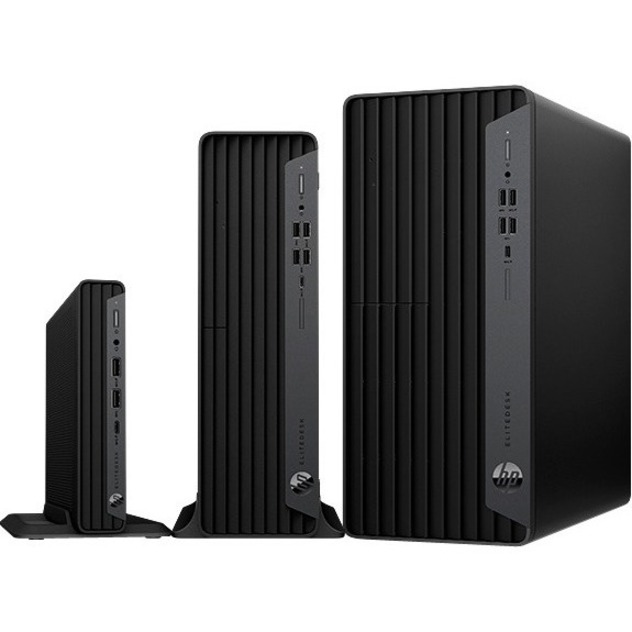 HP EliteDesk 805 G6 Desktop Computer - AMD Ryzen 5 PRO 4650GE - 16 GB - 256 GB PCI Express NVMe SSD - Desktop Mini - AMD PRO 565 Chip - AMD Radeon Graphics DDR4 SDRAM — alternate image1