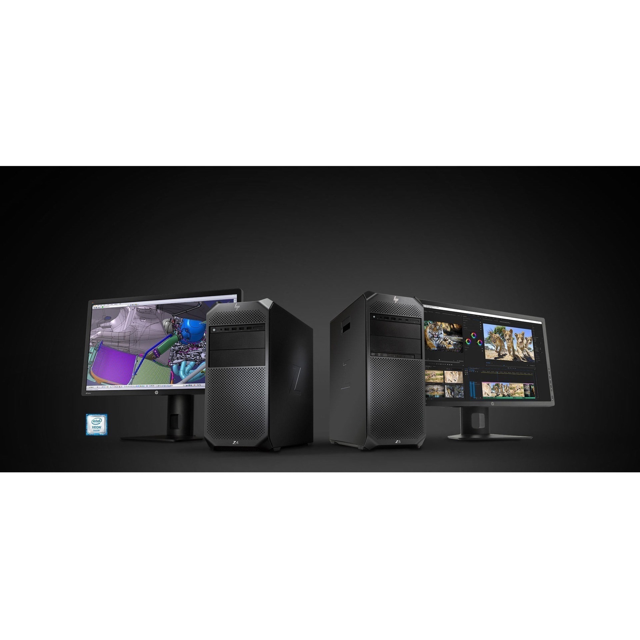 HP Z4 G4 Workstation - 1 Xeon W-2123 - vPro Technology - 32 GB - 512 GB SSD - Mini-tower - Black - Serial ATA/600 Controller - 0, 1, 5, 10 RAID Levels - Gigabit Ethernet — alternate image2