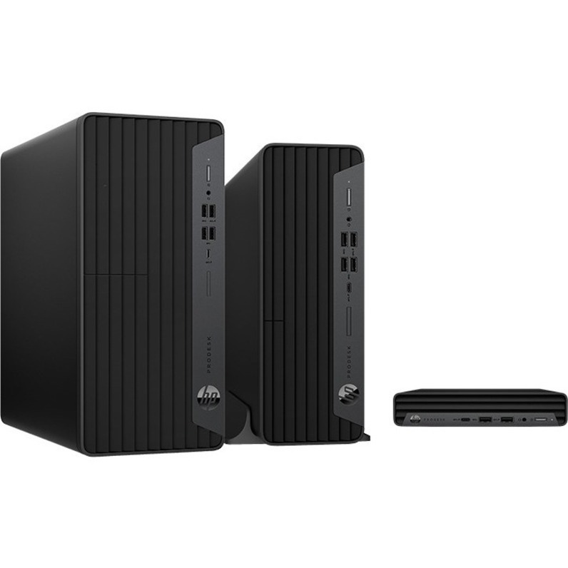 HP Business Desktop ProDesk 600 G6 Desktop Computer - Intel Core i3 10th Gen i3-10300T - 8 GB - 256 GB PCI Express NVMe SSD - Desktop Mini - Intel Q470 Chip - Intel UHD Graphics 630 DDR4 SDRAM — alternate image1