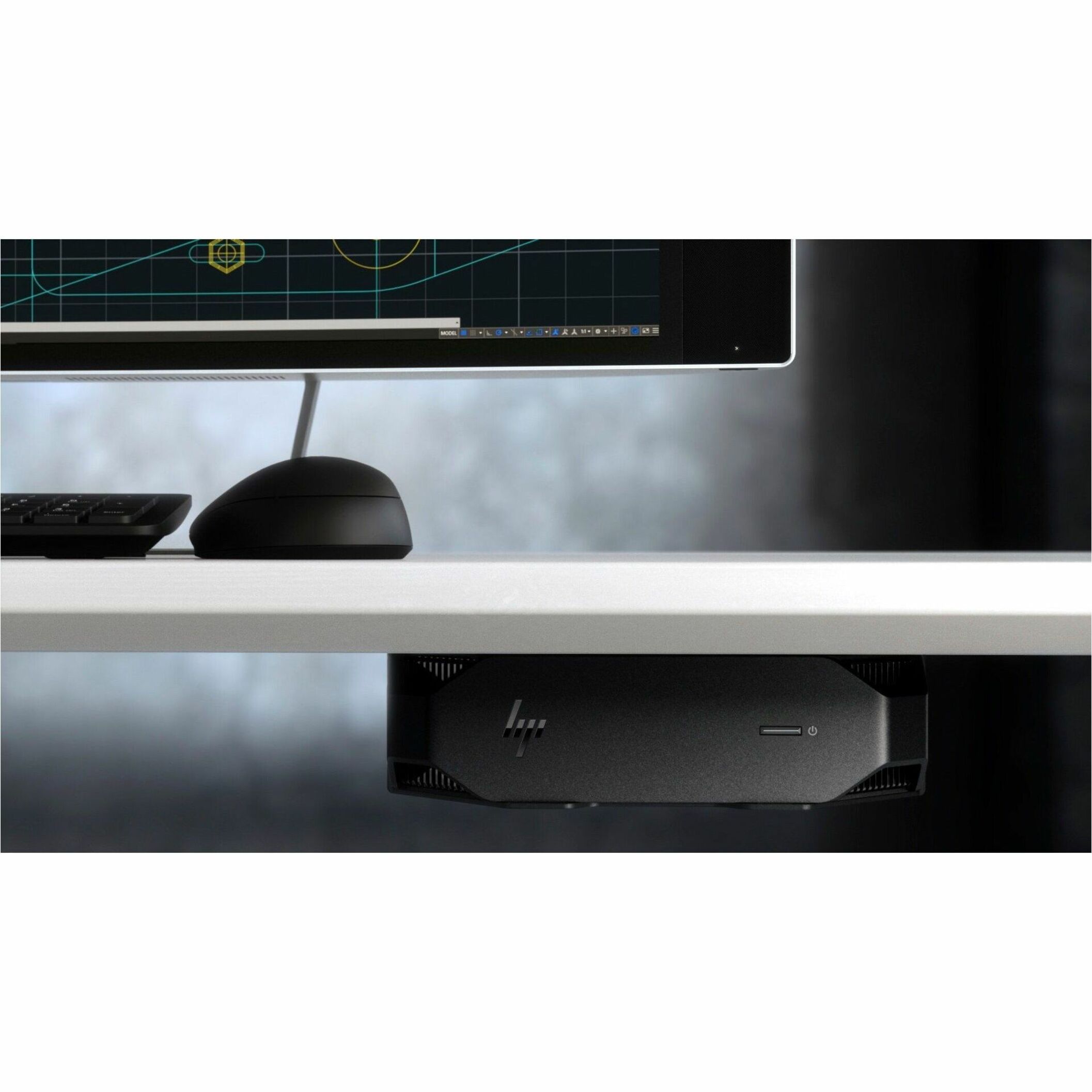 HP Z2 Mini G5 Workstation - 1 Core i7 10th Gen i7-10700 - 32 GB - 512 GB SSD - Mini PC - Intel W480 Chip - Serial ATA/600 Controller - 0, 1 RAID Levels - Gigabit Ethernet — alternate image3