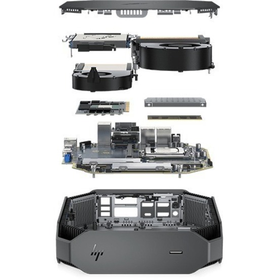 HP Z2 Mini G5 Workstation - 1 Core i9 10th Gen i9-10900K - vPro Technology - 32 GB - 512 GB SSD - Mini PC - Intel W480 Chip - Serial ATA/600 Controller - 0, 1 RAID Levels - Intel Optane Memory Ready - Gigabit Ethernet — alternate image11