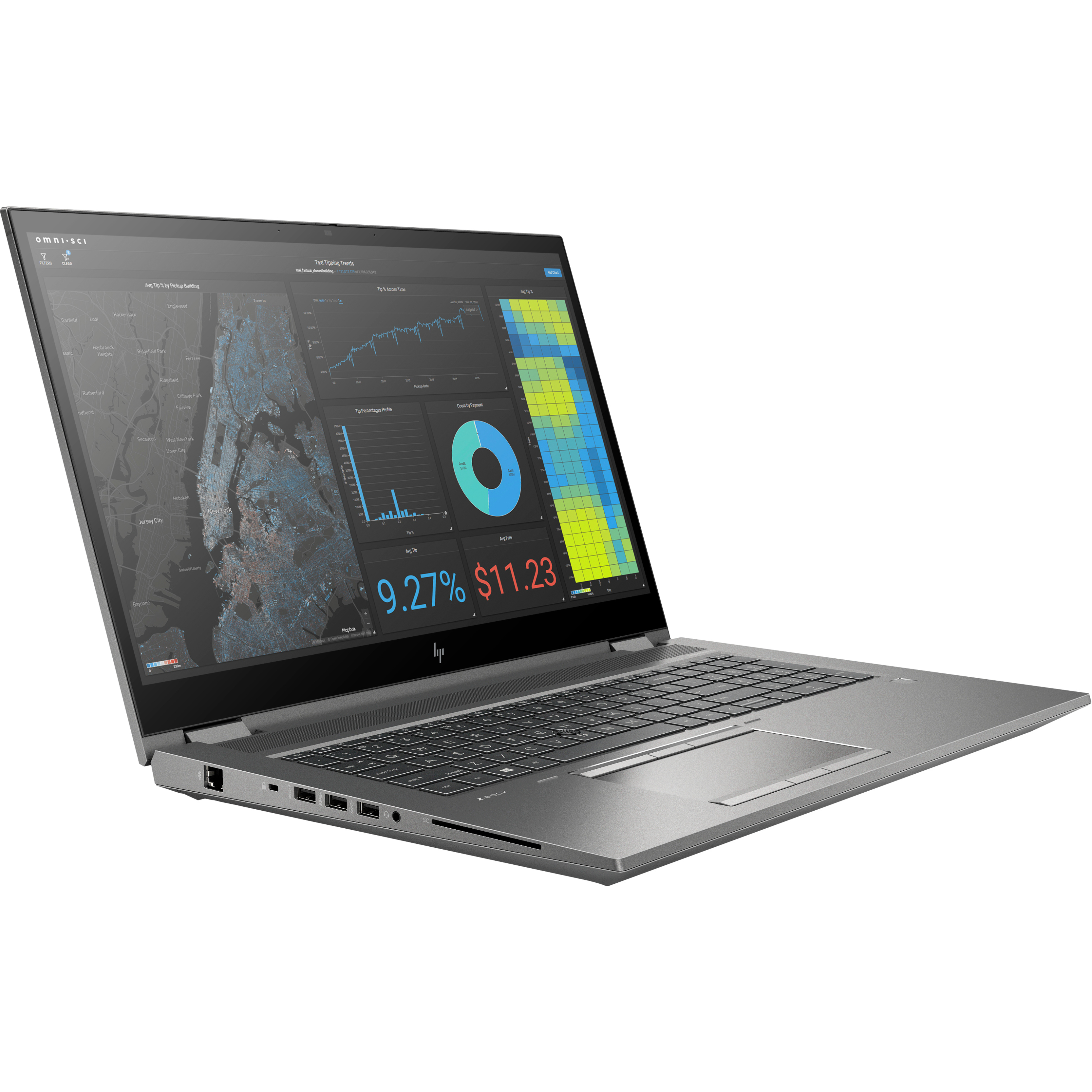 HP ZBook Fury 17 G7 17.3" Mobile Workstation - Full HD - 60 Hz - Intel Core i7 10th Gen i7-10850H - vPro Technology - 16 GB - 512 GB SSD - Intel WM490 Chip - 1920 x 1080 - In-plane Switching (IPS) Technology - 15.75 Hours Battery Run Time — alternate image1