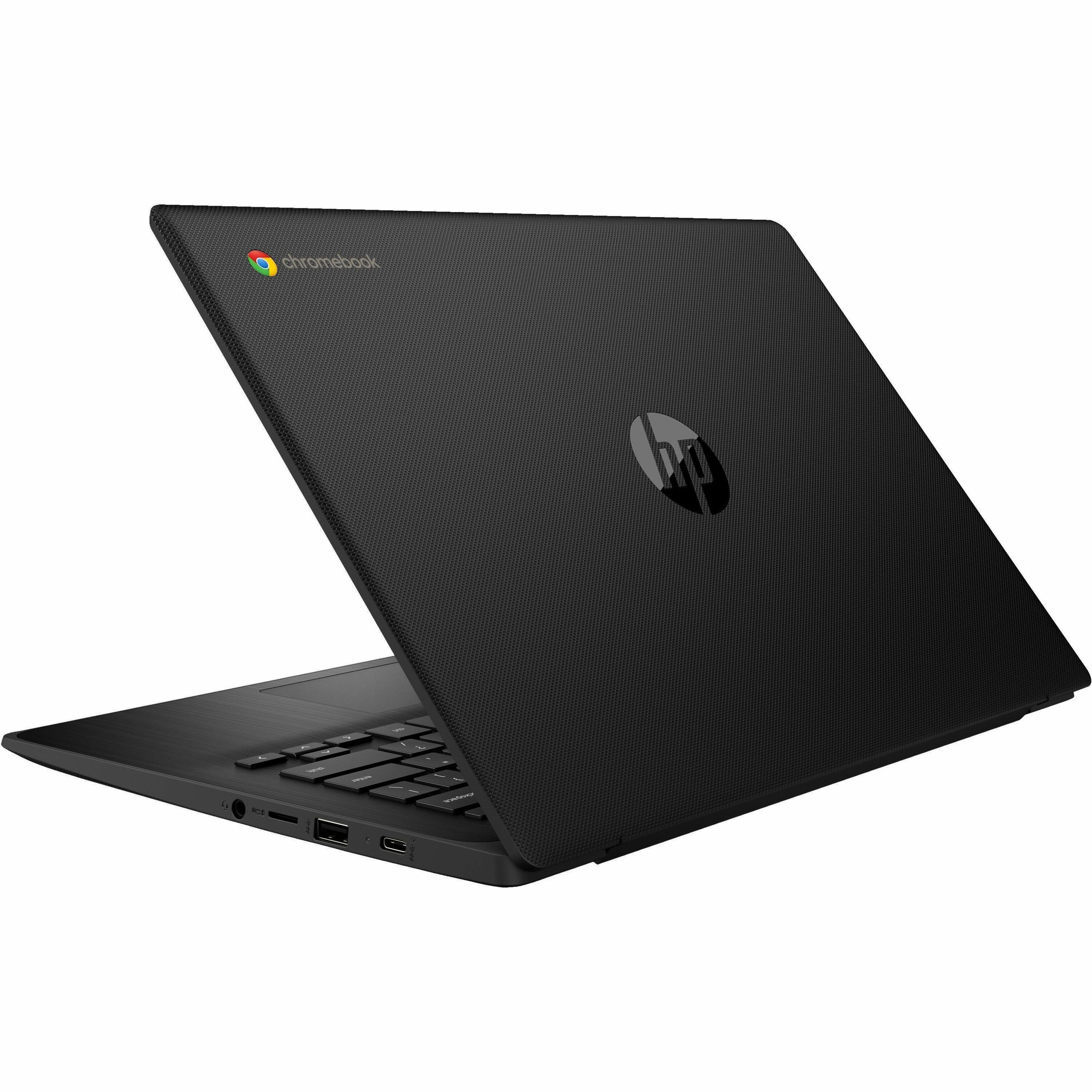HP Chromebook 14 G7 14" Chromebook - HD - Intel Celeron N4500 - 4 GB - 32 GB Flash Memory - English Keyboard - Black - Smart Buy - Intel Chip - 1366 x 768 - ChromeOS - Intel UHD Graphics - Front Camera/Webcam - 12.50 Hours Battery Run Time - IEEE 802.11ax Wireless LAN Standard — alternate image3