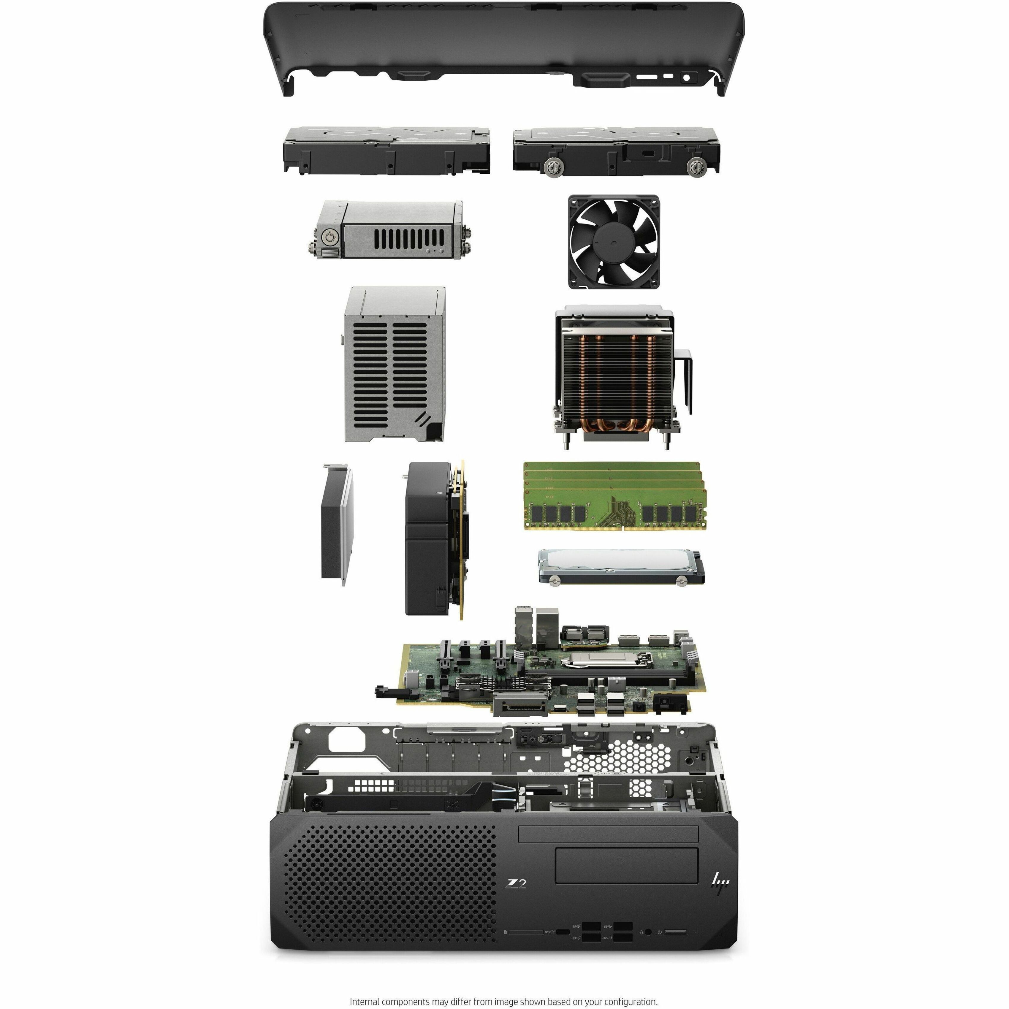 HP Z2 G5 Workstation - 1 Xeon W-1250 - 32 GB - Small Form Factor - Black - Intel W480 Chip - Serial ATA/600 Controller - 0, 1 RAID Levels - Gigabit Ethernet — alternate image1