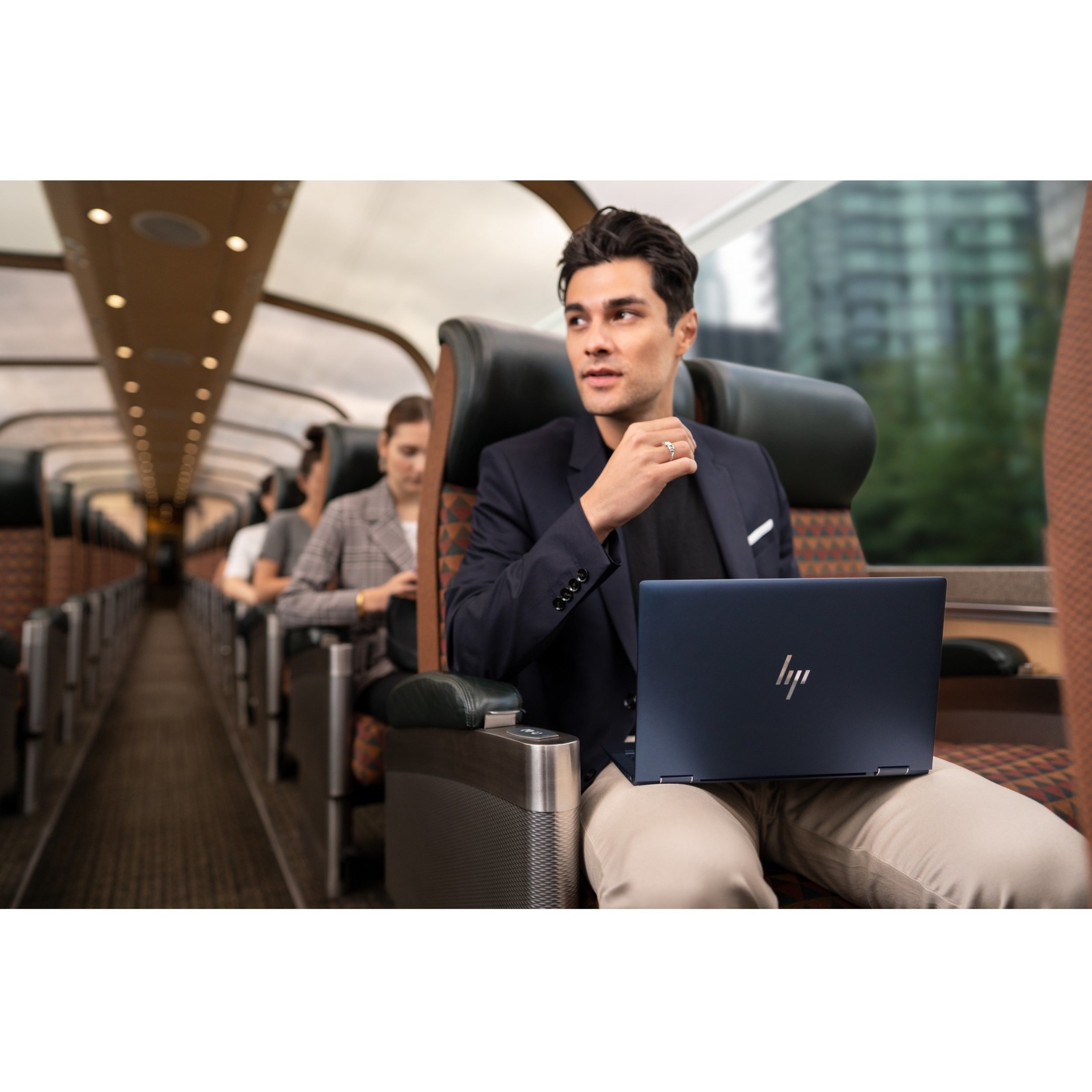 HP Elite Dragonfly Max 13.3" Touchscreen Convertible 2 in 1 Notebook - Intel Core i7 11th Gen i7-1185G7 - vPro Technology - 32 GB - 512 GB SSD - Intel Chip - LTE - In-plane Switching (IPS) Technology, BrightView, Sure View - 13.25 Hours Battery Run Time - 5G - IEEE 802.11ax Wireless LAN Standard — alternate image2