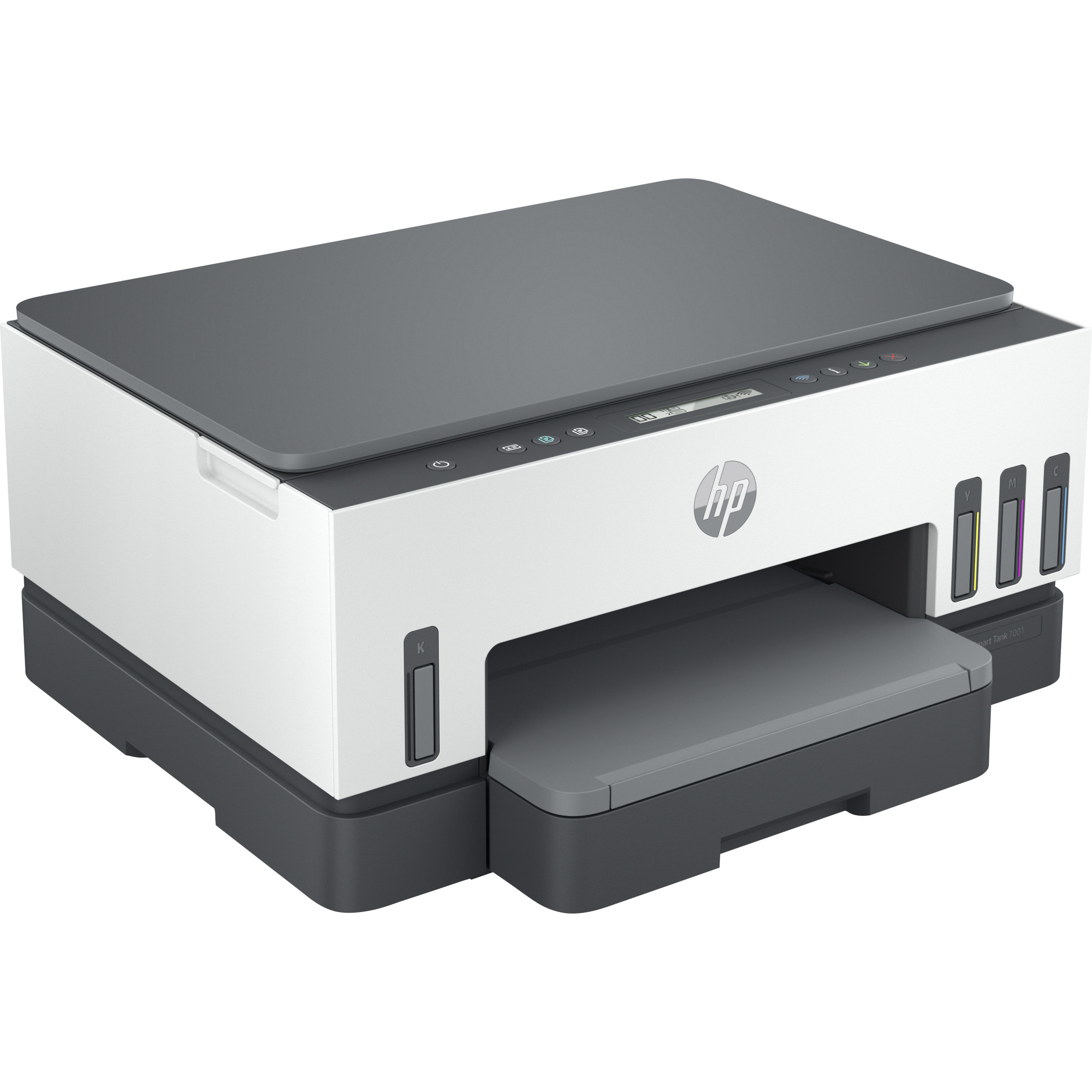 HP Smart Tank 7001 28B49A#B1H Wireless Color Inkjet All-In-One Printer - Copier/Printer/Scanner - 4800 x 1200 dpi Print - Automatic Duplex Print - Up to 5000 Pages Monthly - 250 sheets Input - Color Flatbed Scanner - 1200 dpi Optical Scan - Wireless LAN - Apple AirPrint, Mopria, HP Print Service Plugin, HP Smart App, Wi-Fi Direct - USB - For Plain Paper Print - 1 Each